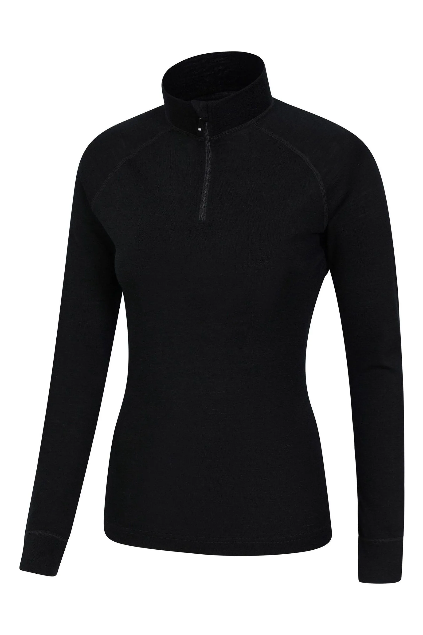 Mountain Warehouse Donna - Top termico Con zip in lana merino