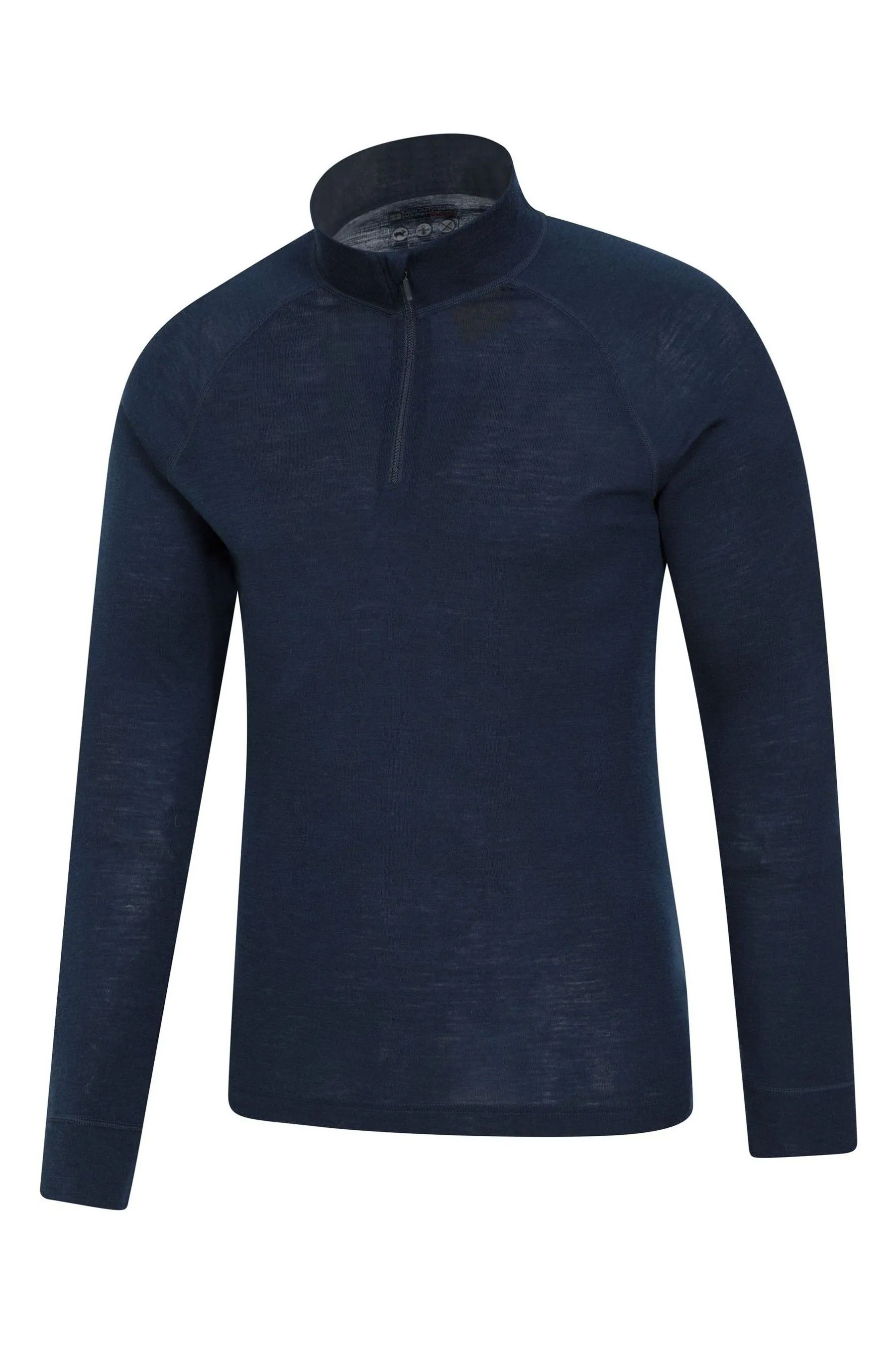Mountain Warehouse Uomo - Top termico Con zip in lana merino