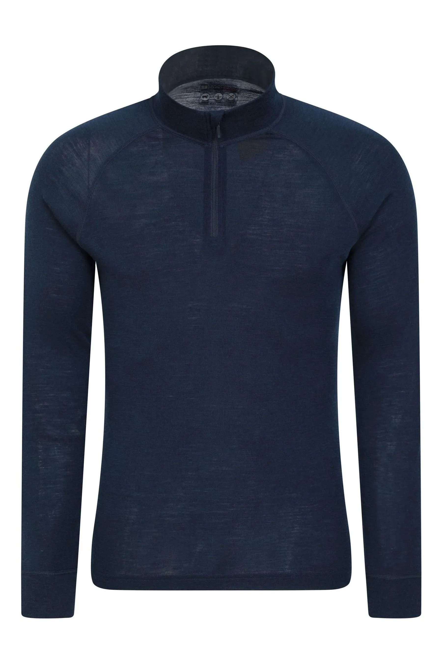 Mountain Warehouse Uomo - Top termico Con zip in lana merino