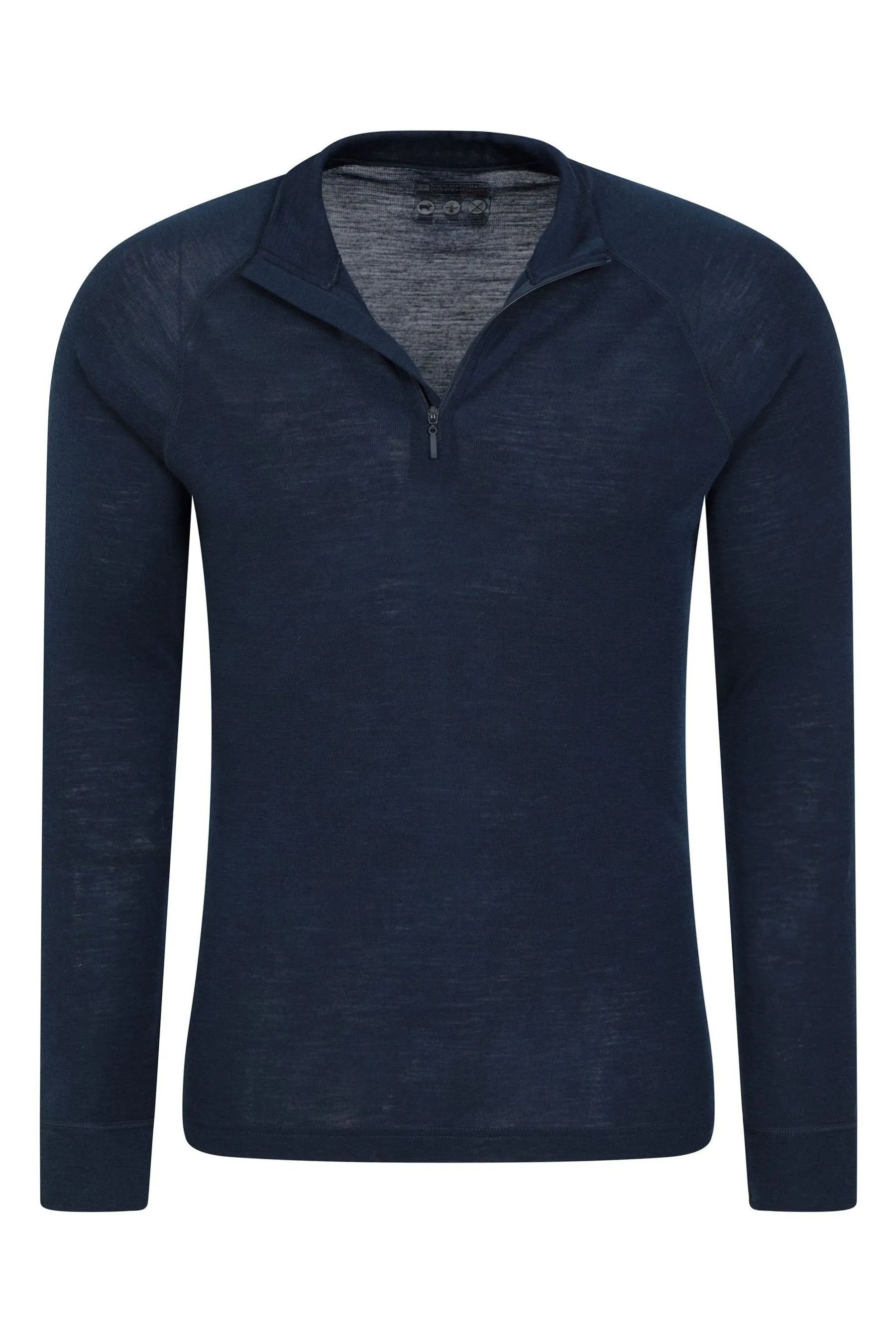 Mountain Warehouse Uomo - Top termico Con zip in lana merino