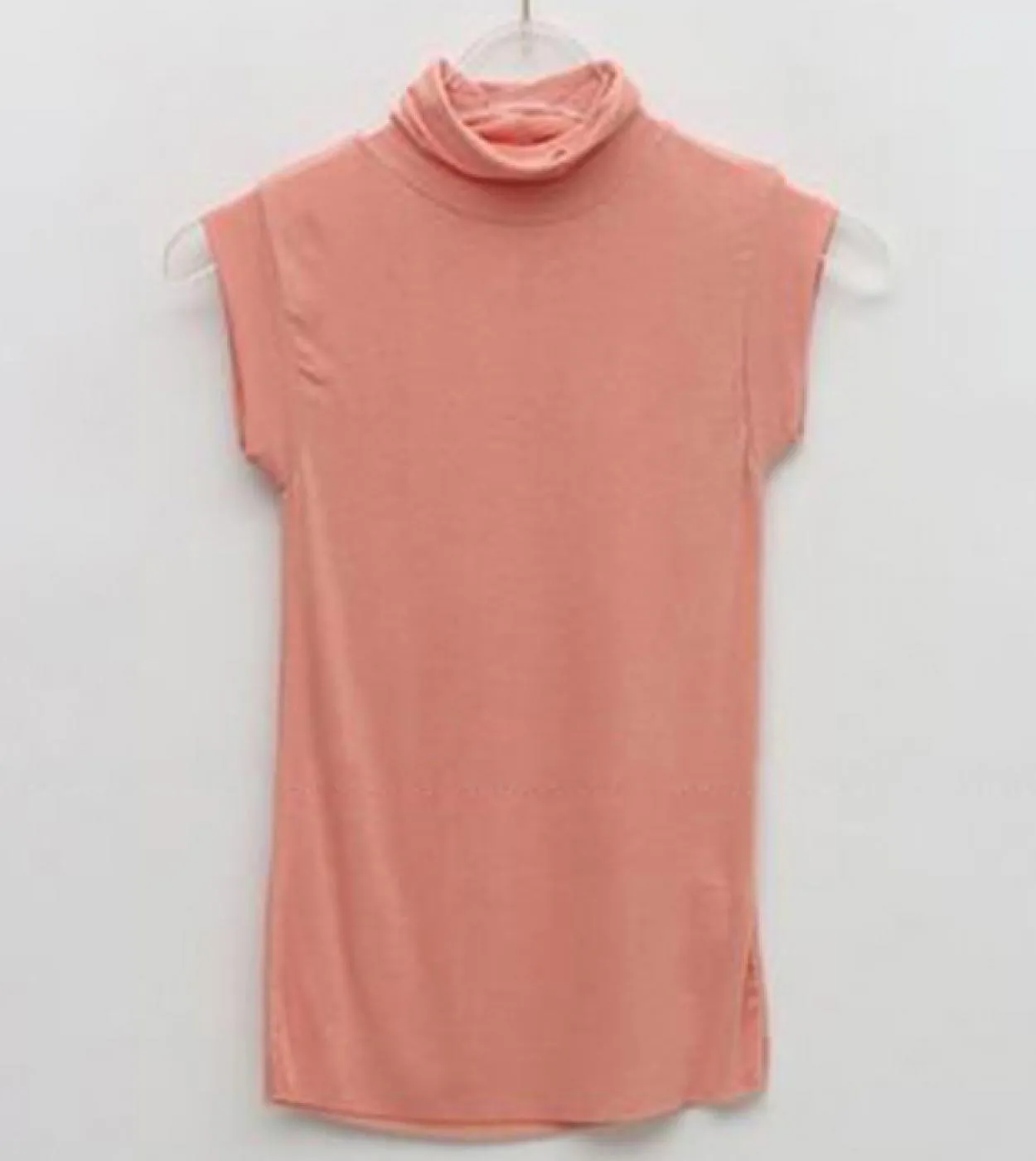 Nuova canotta in cotone casual tinta unita senza maniche dolcevita autunnale top bianco per donna corsetto top da indossare vest
