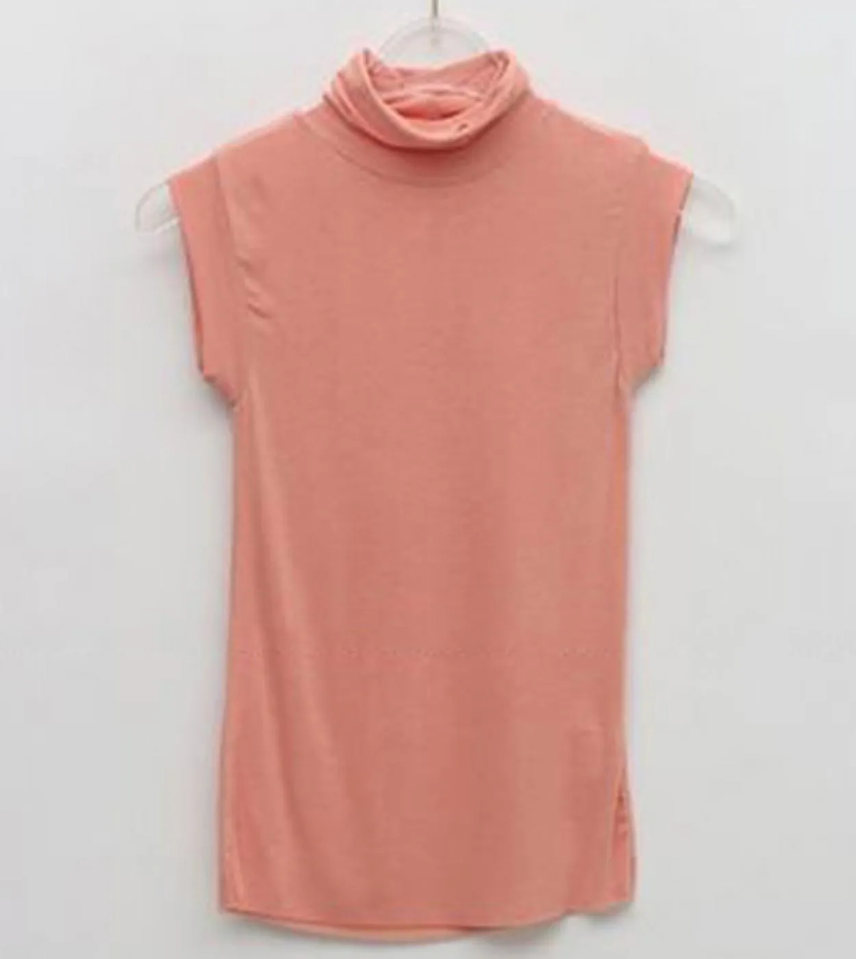 Nuova canotta in cotone casual tinta unita senza maniche dolcevita autunnale top bianco per donna corsetto top da indossare vest