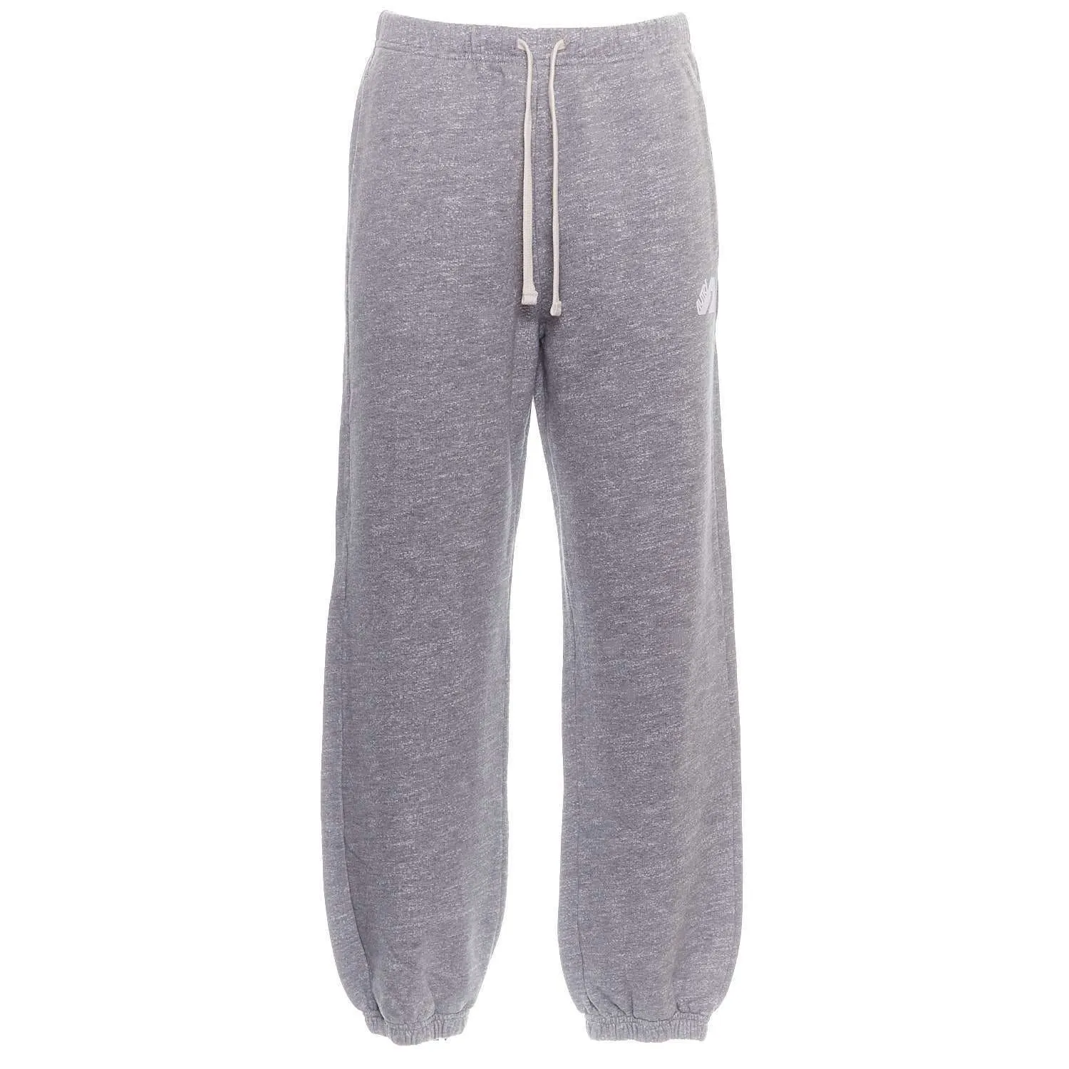 Pantaloni Action In Cotone Grigio Melange