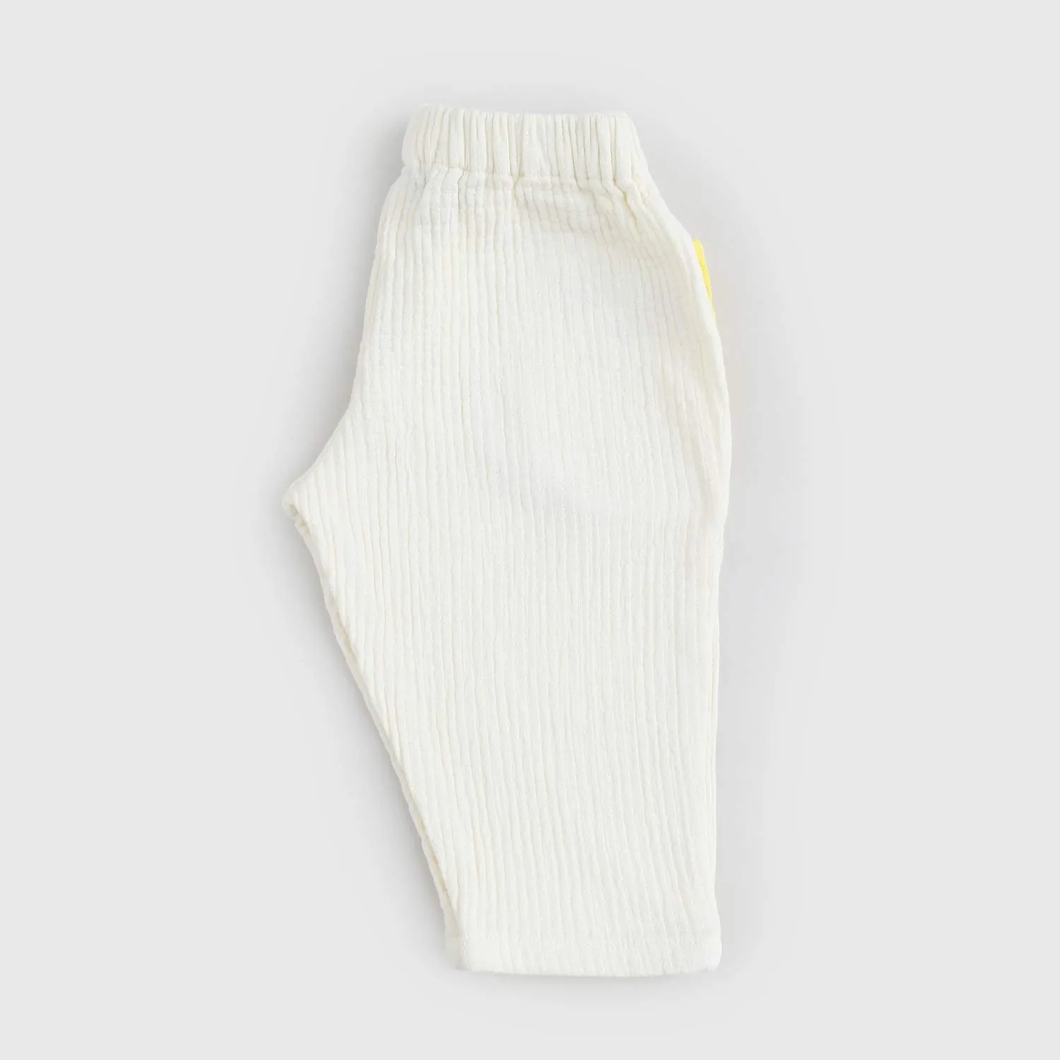 Pantaloni Bimbo Off-White In Cotone Trapuntato