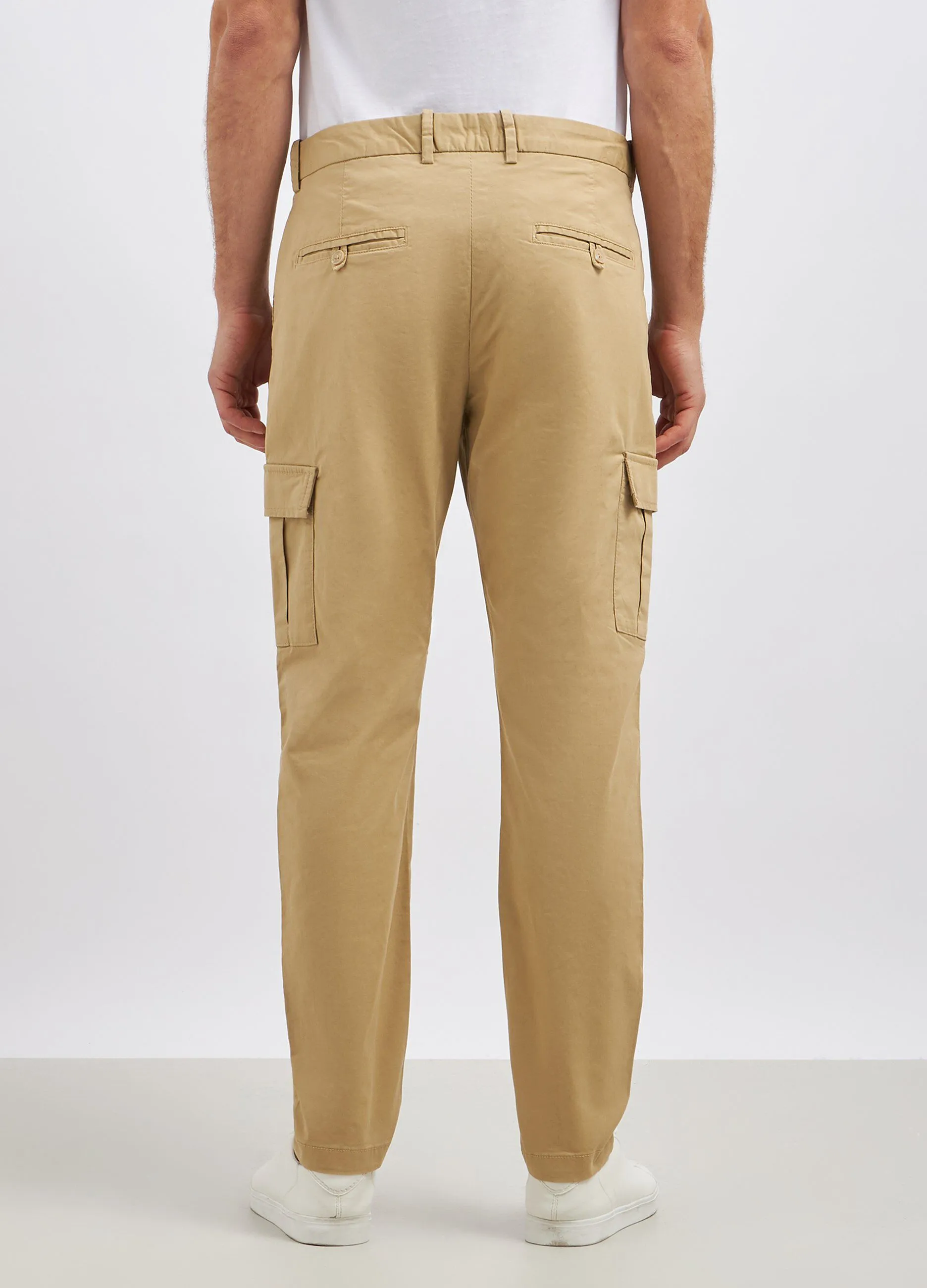 Pantaloni cargo in cotone stretch uomo