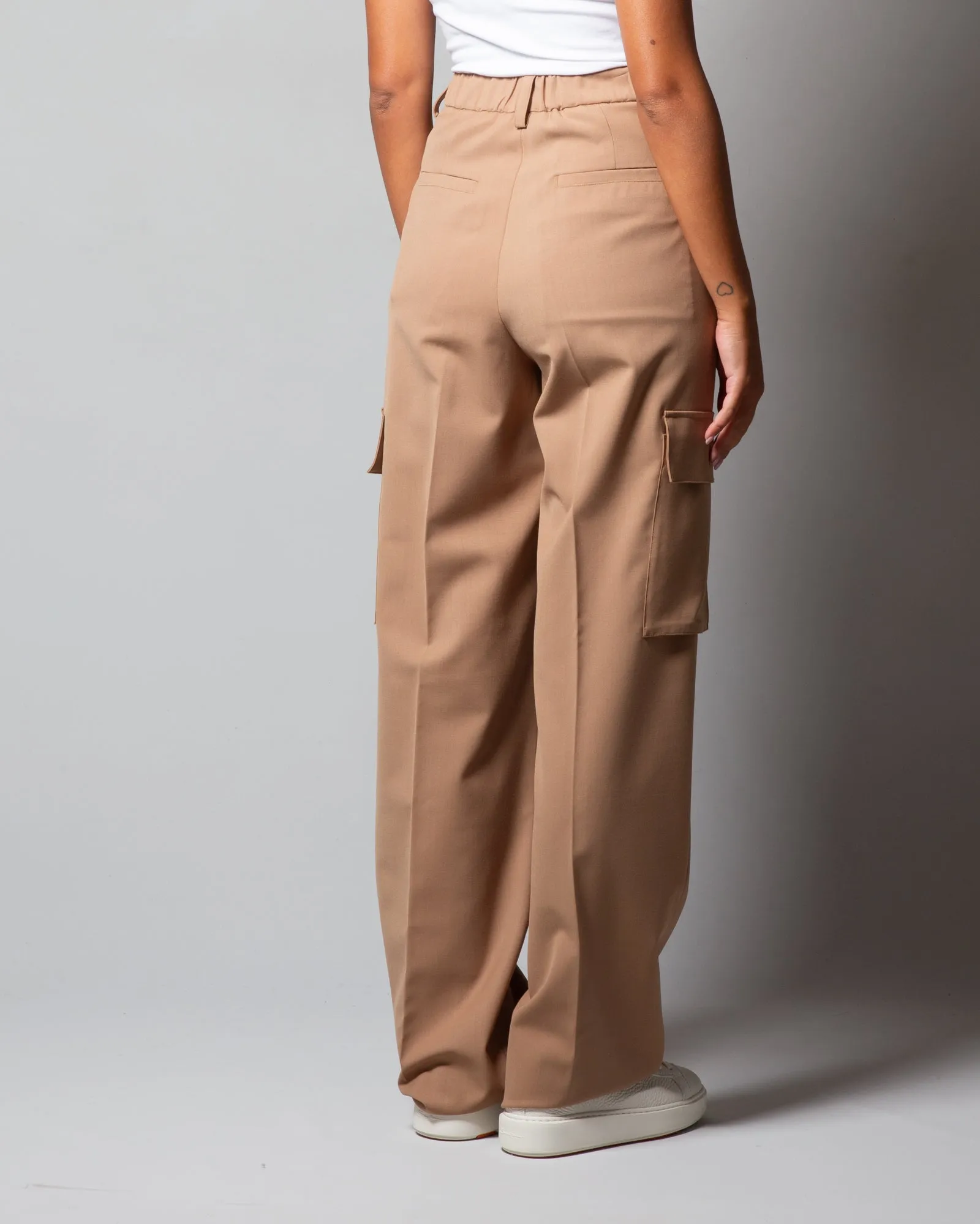 Pantaloni cargo in lana