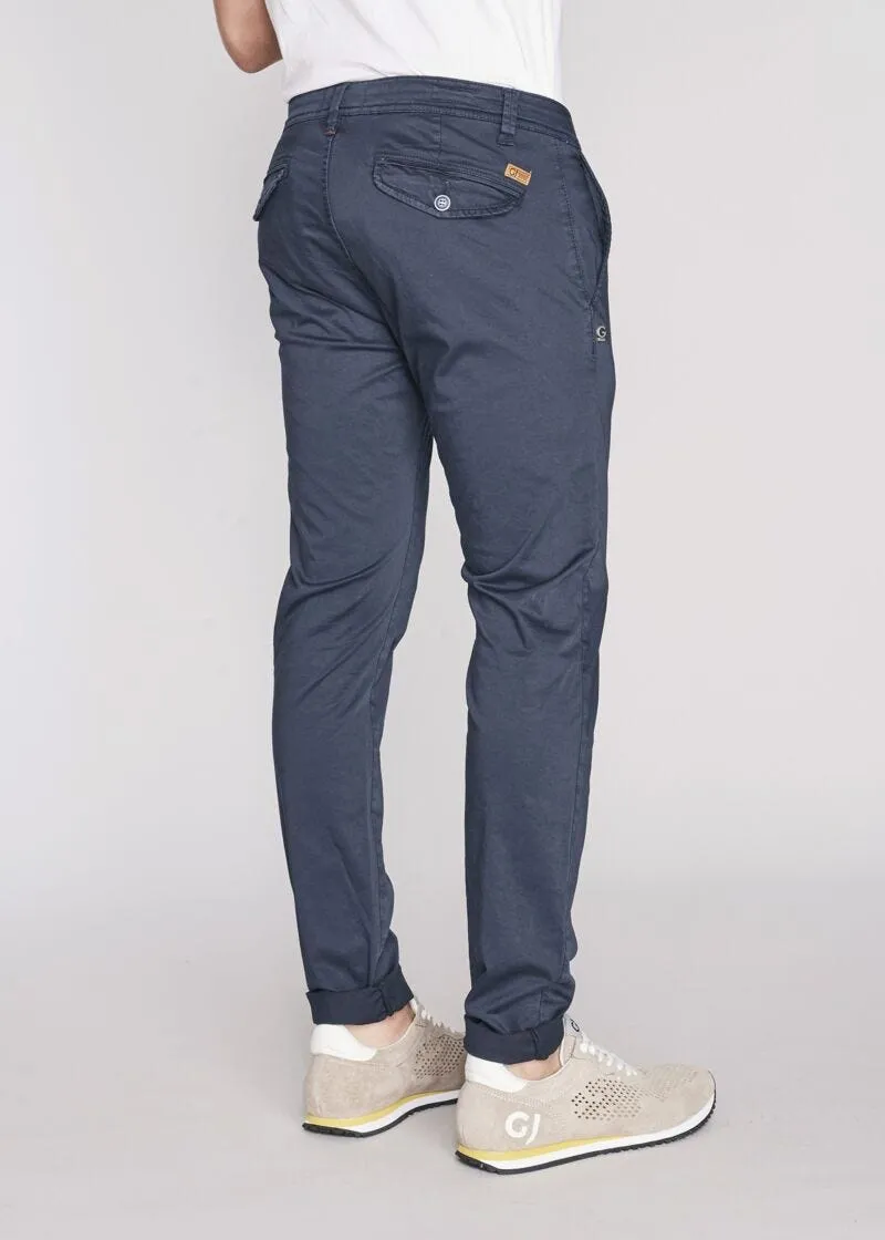 Pantaloni chino in raso di cotone
