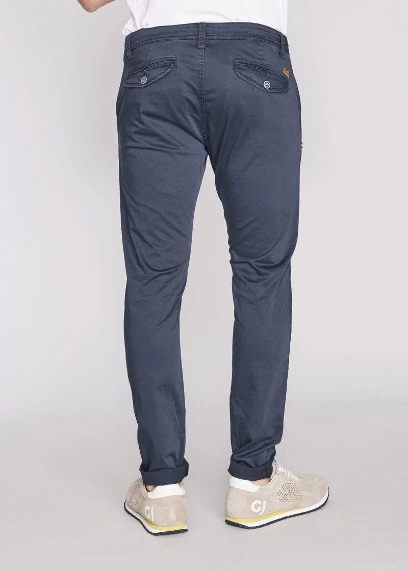 Pantaloni chino in raso di cotone