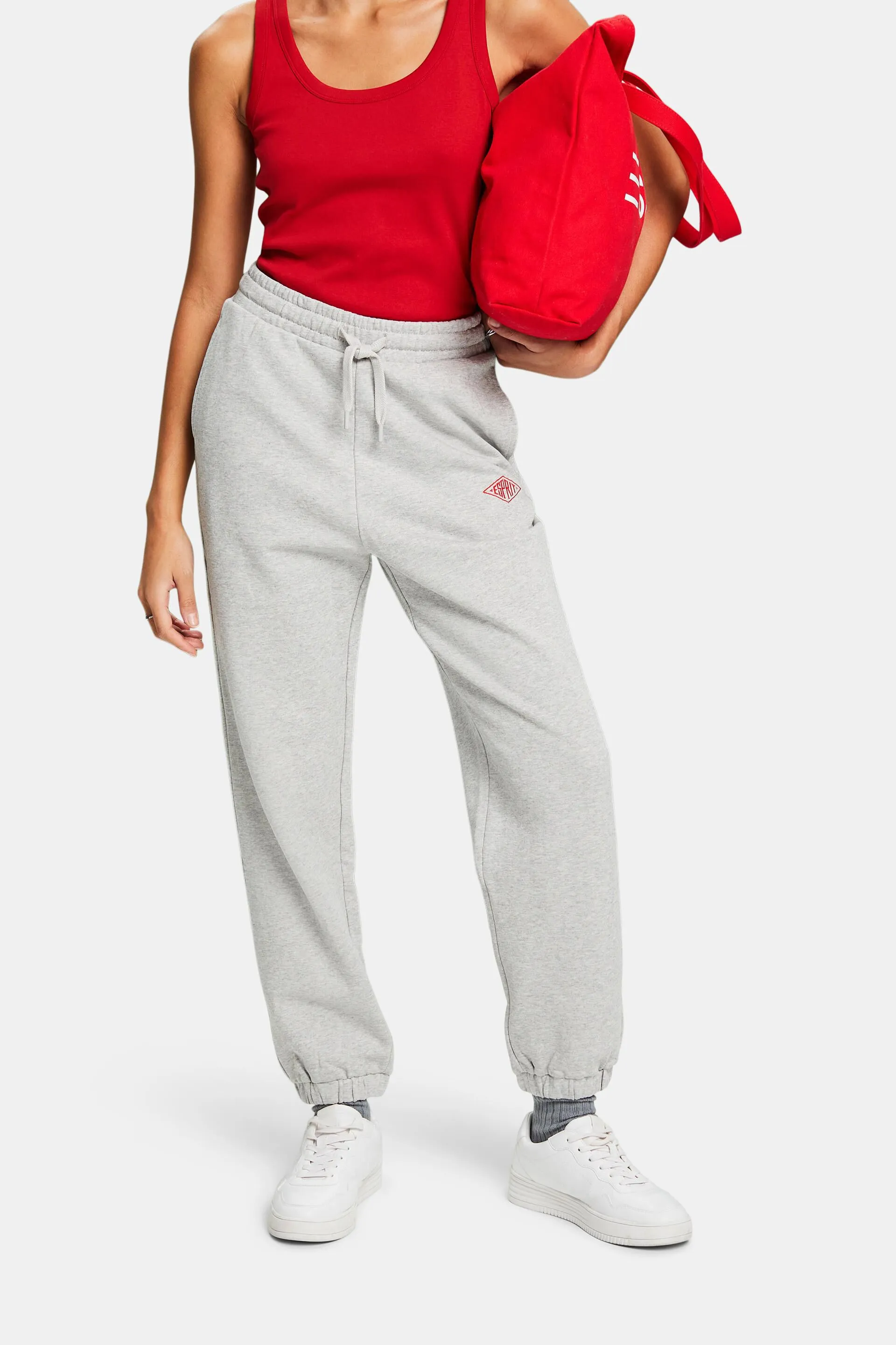 Pantaloni da tuta con logo in cotone biologico