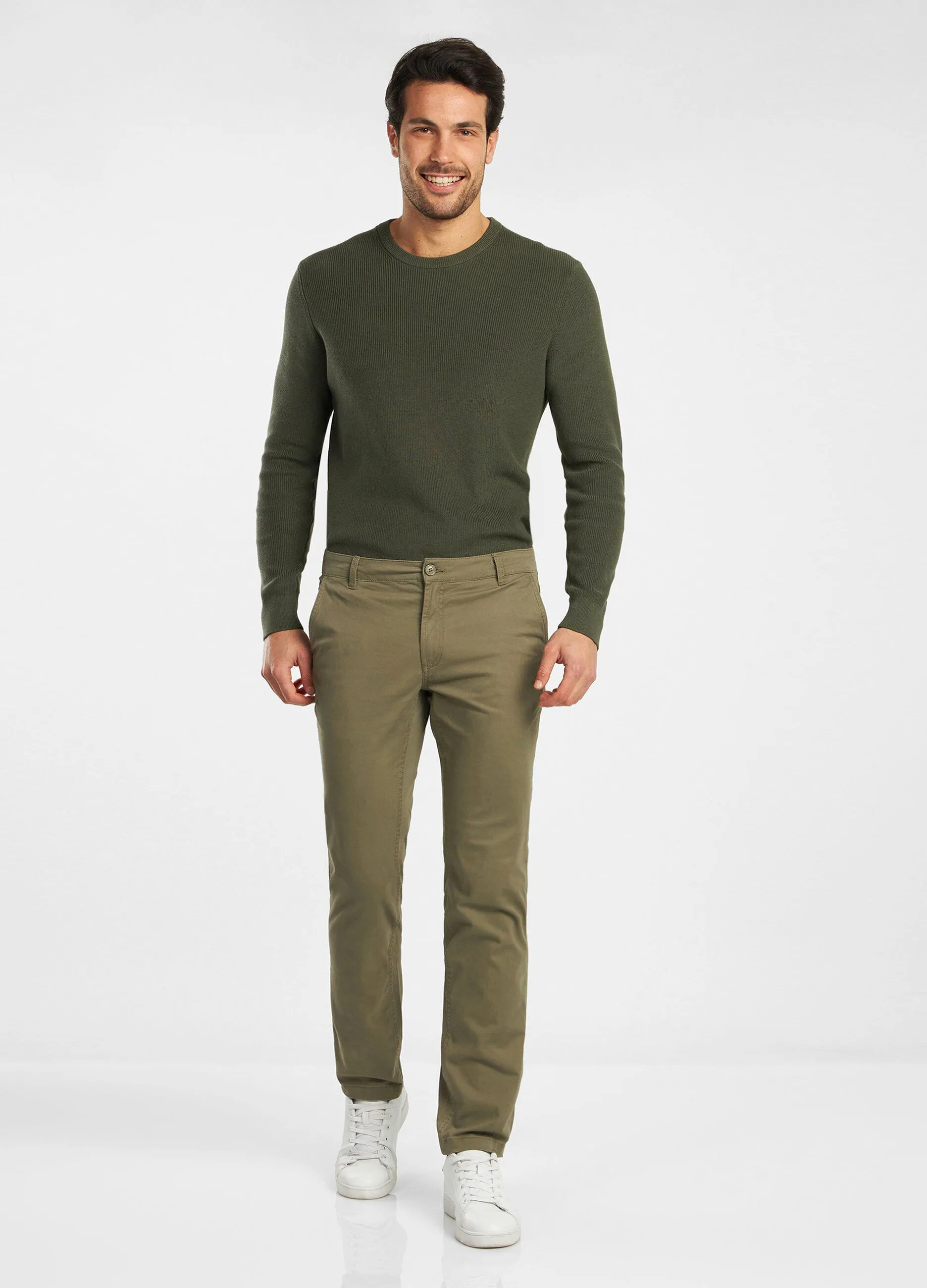 Pantaloni in cotone elasticizzato uomo
