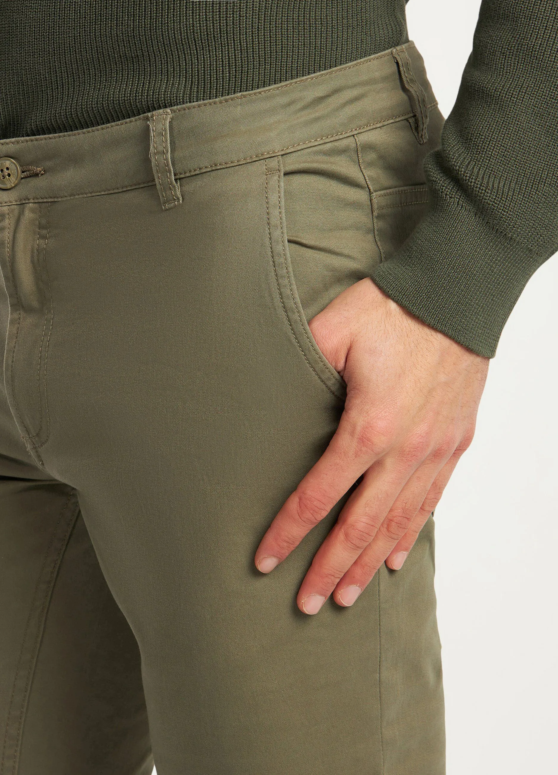 Pantaloni in cotone elasticizzato uomo