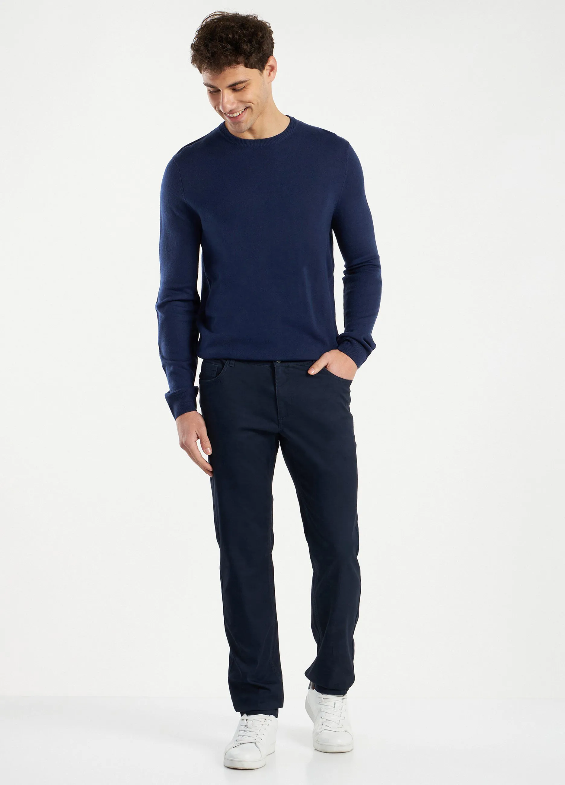 Pantaloni in cotone operato uomo