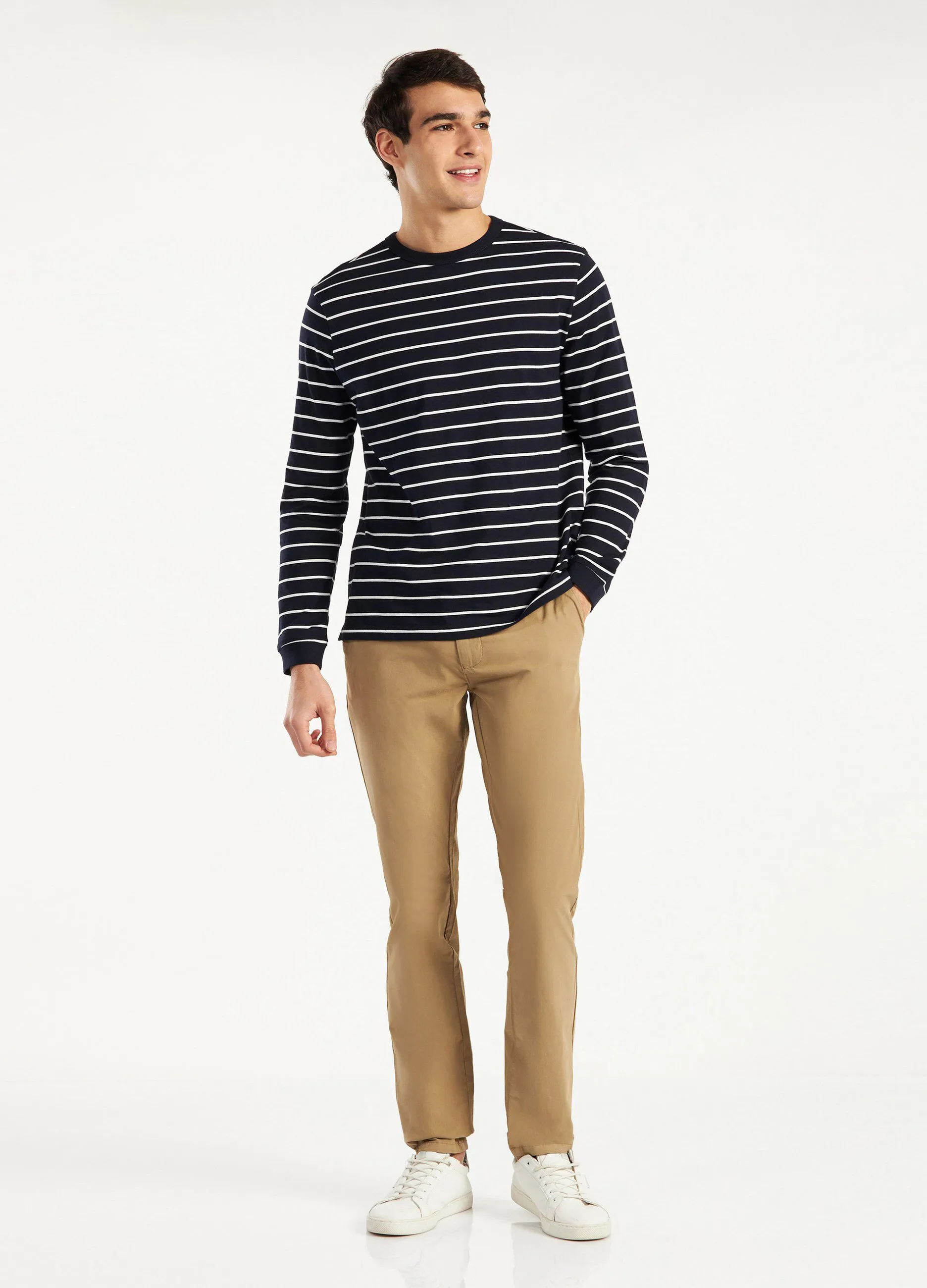 Pantaloni in cotone stretch uomo