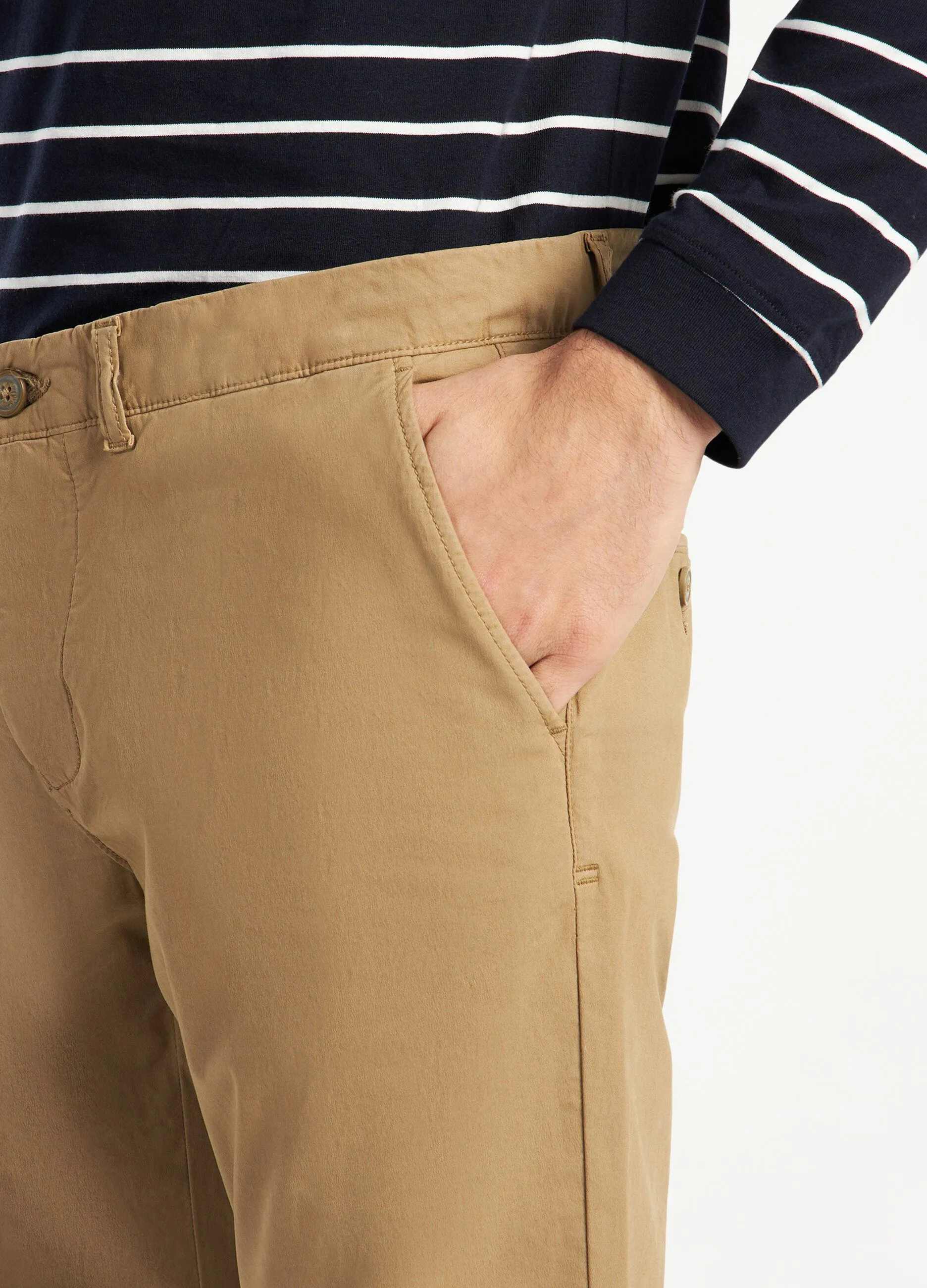 Pantaloni in cotone stretch uomo