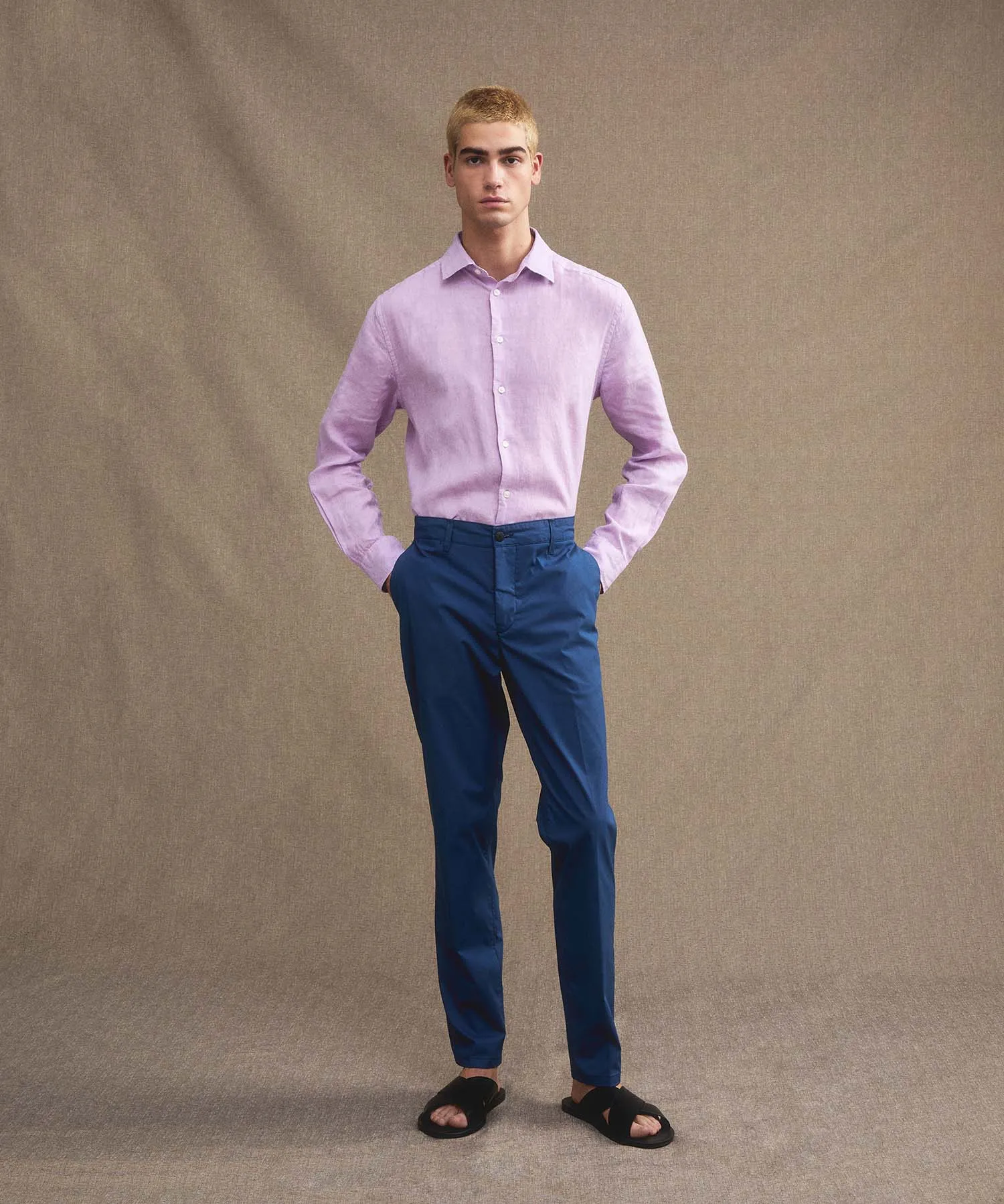 Pantaloni in cotone stretch