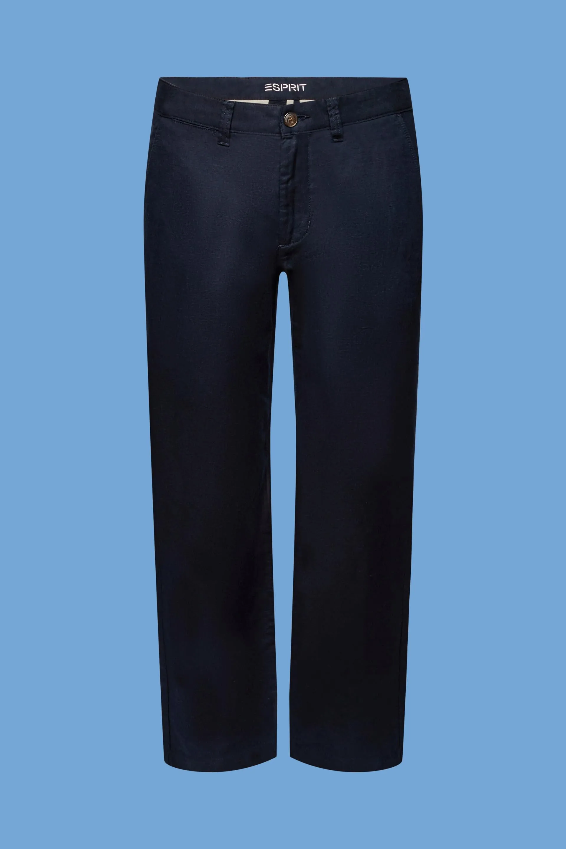 Pantaloni in misto cotone e lino
