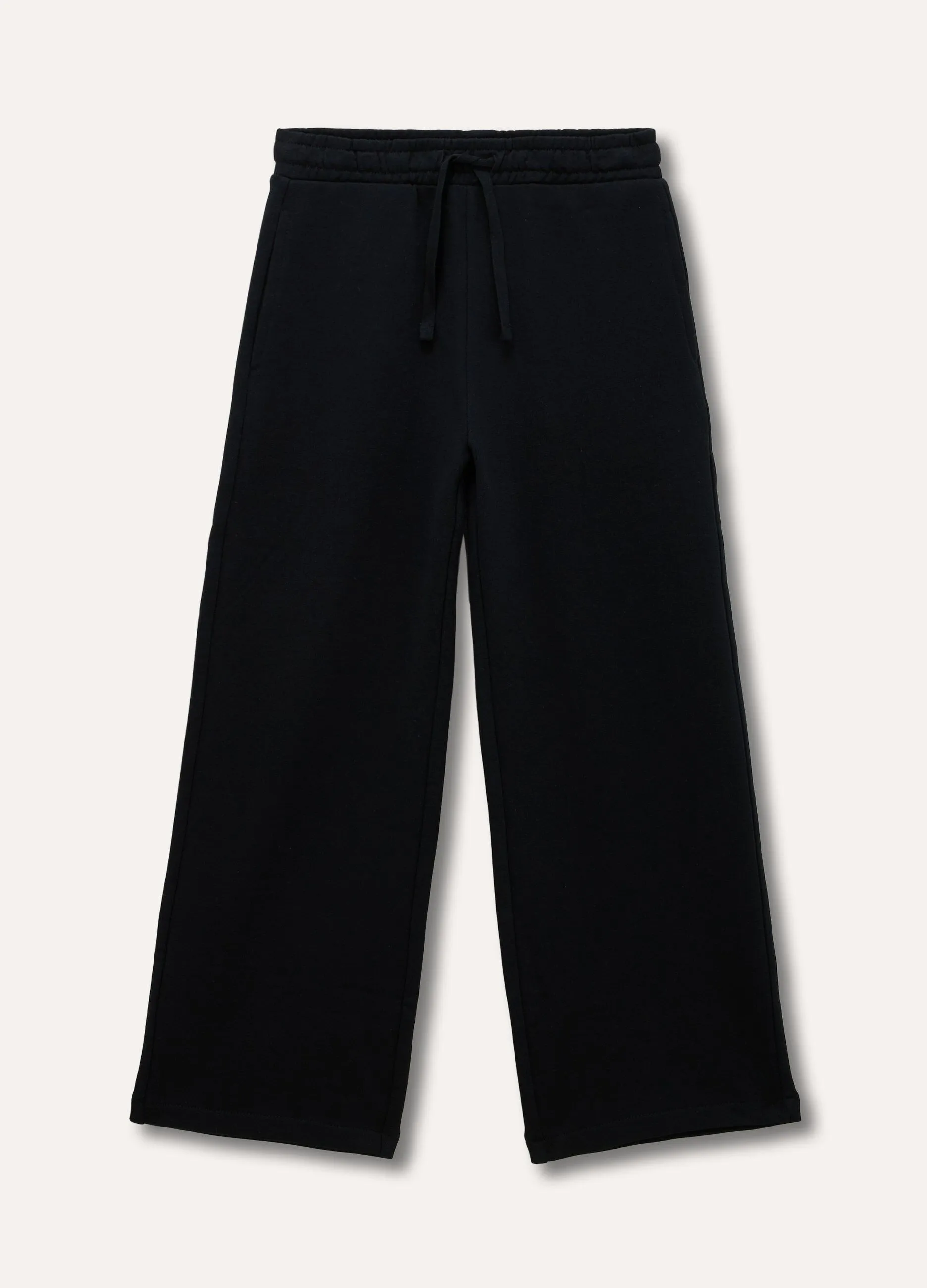 Pantaloni in puro cotone wide leg ragazza