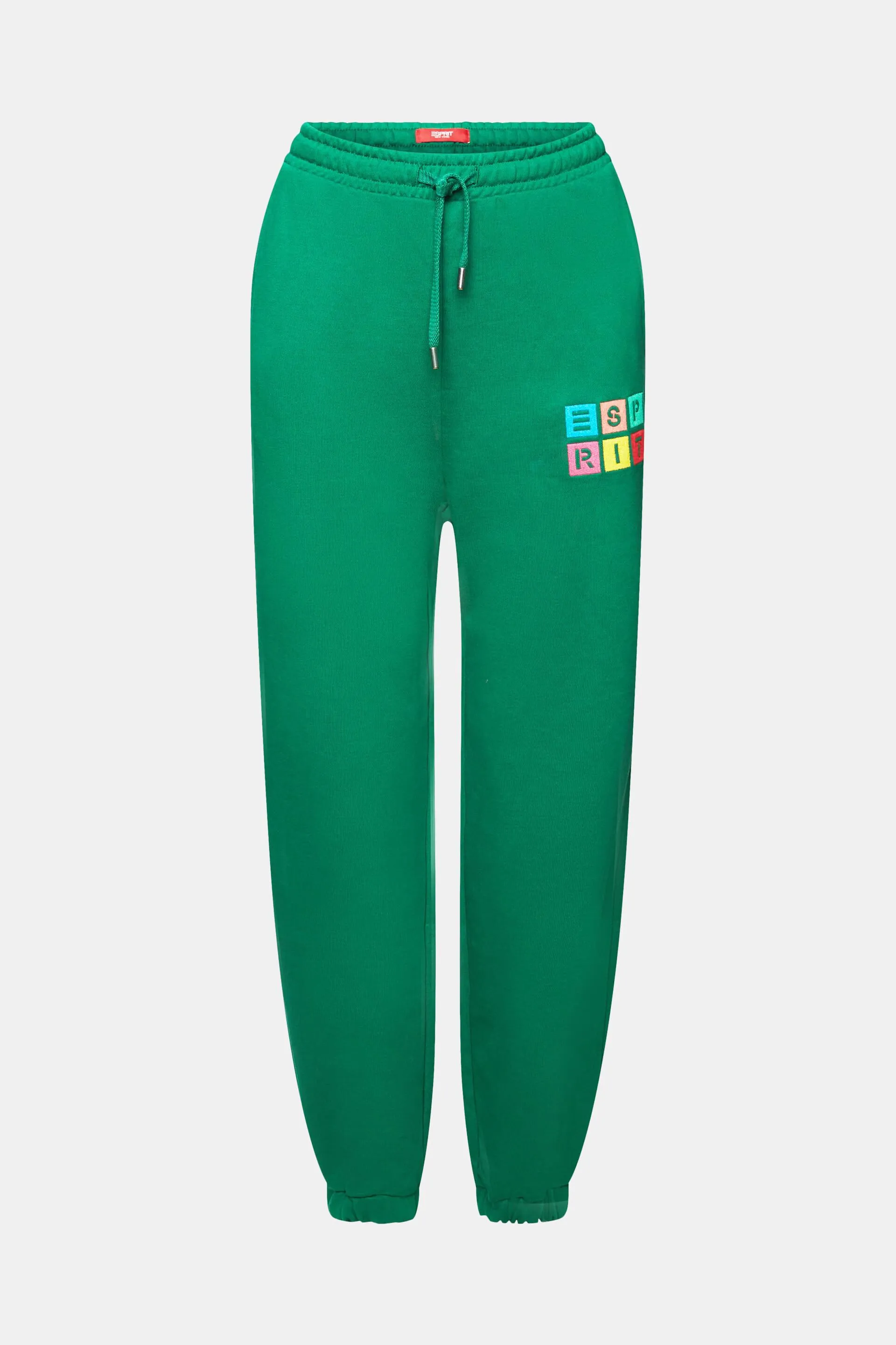 Pantaloni sportivi con logo ricamato in cotone biologico