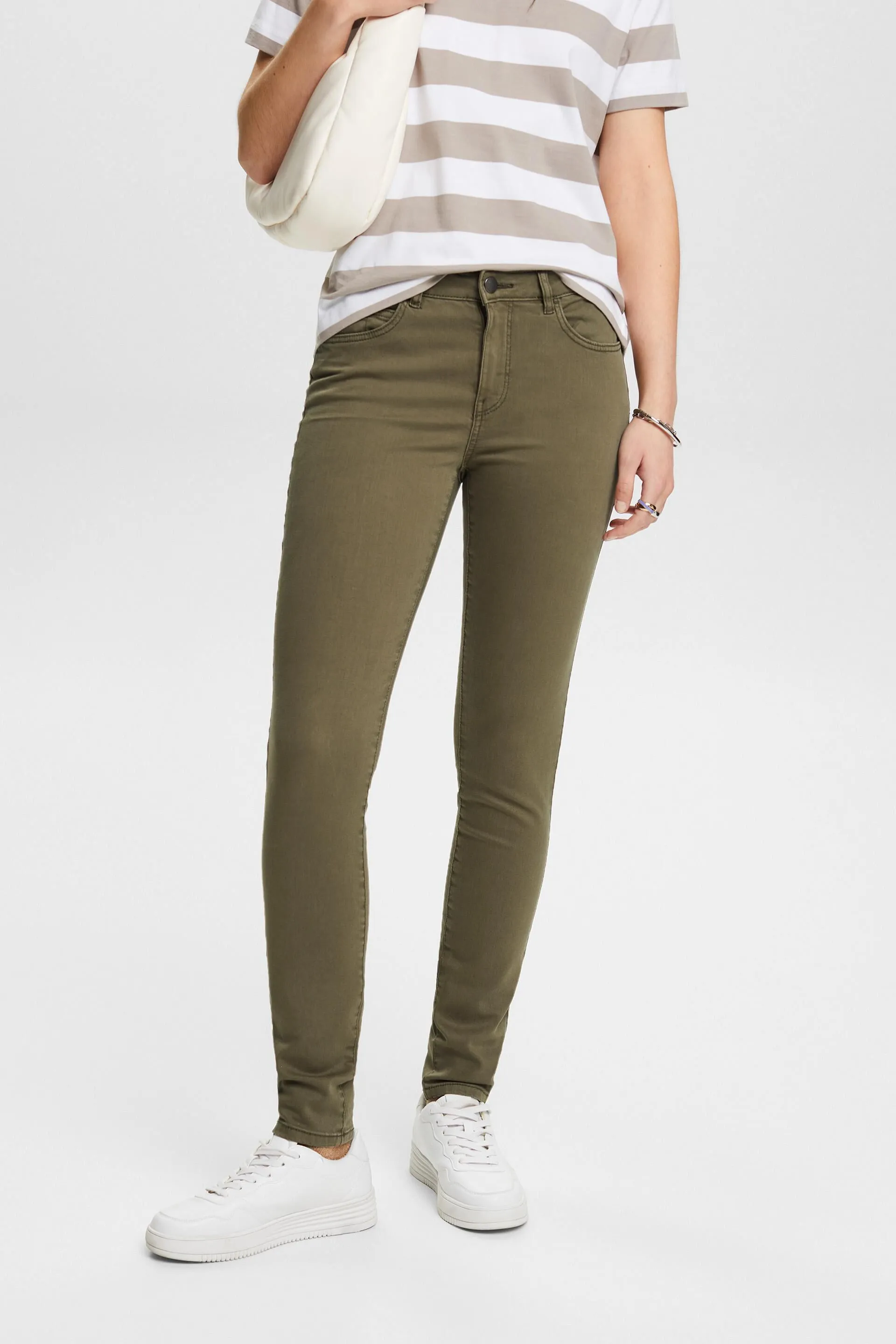 Pantaloni stretch con cotone biologico