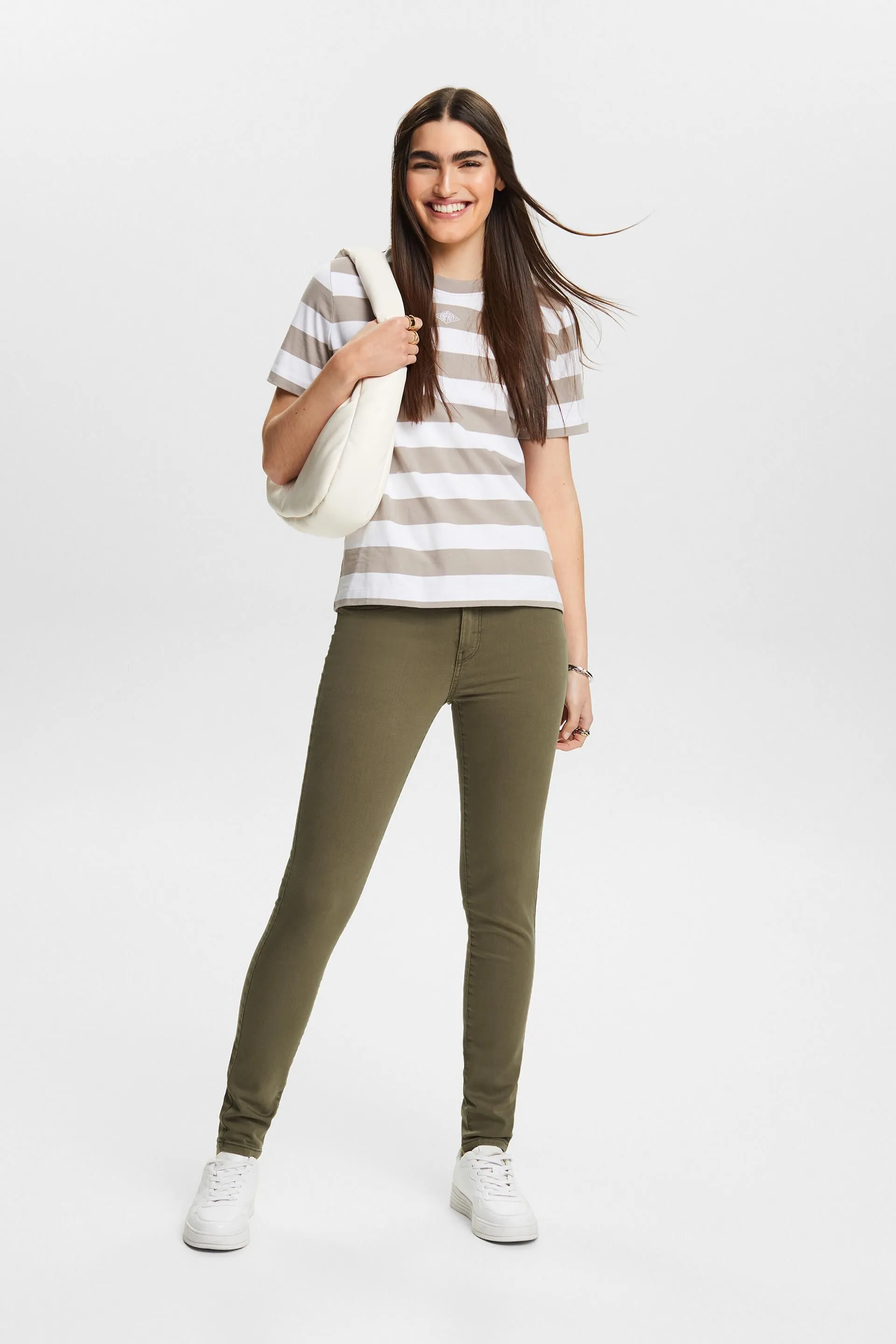 Pantaloni stretch con cotone biologico