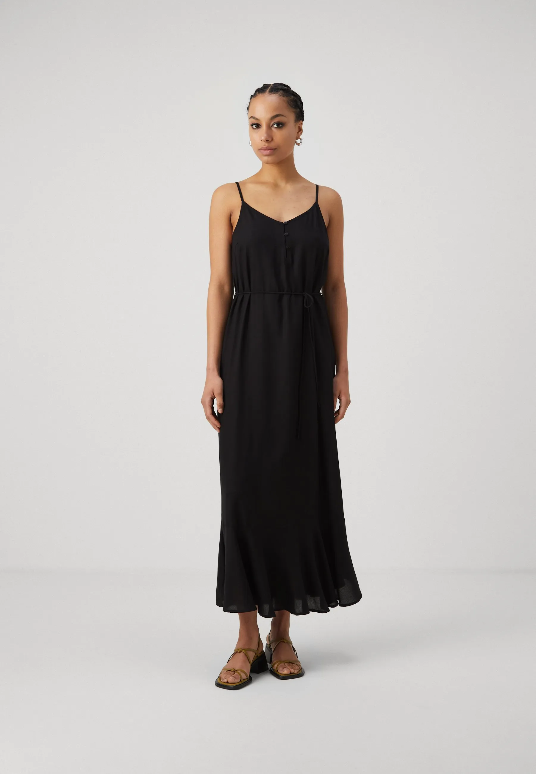 PCNYA SLIP BUTTON DRESS  - Vestito lungo