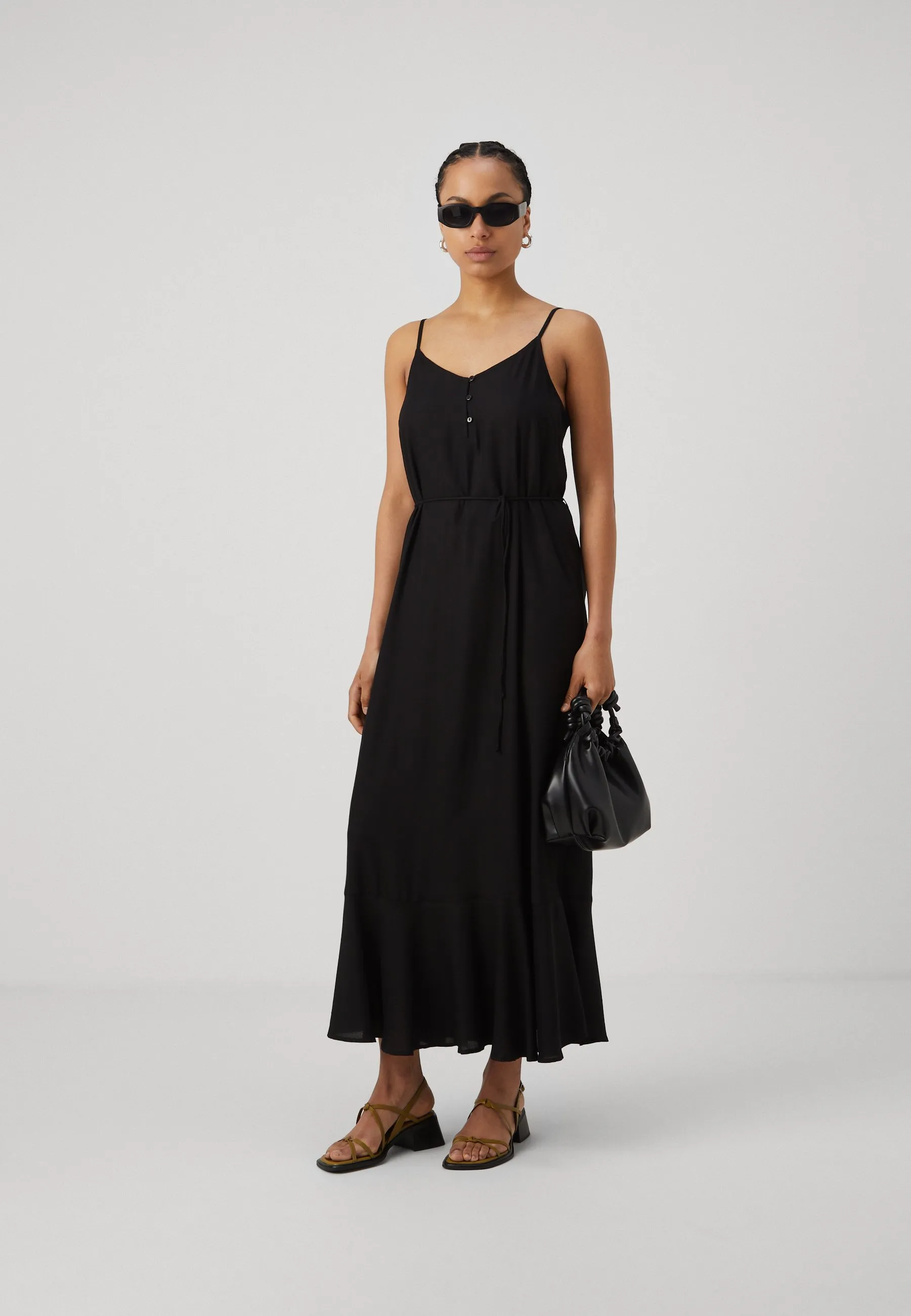 PCNYA SLIP BUTTON DRESS  - Vestito lungo