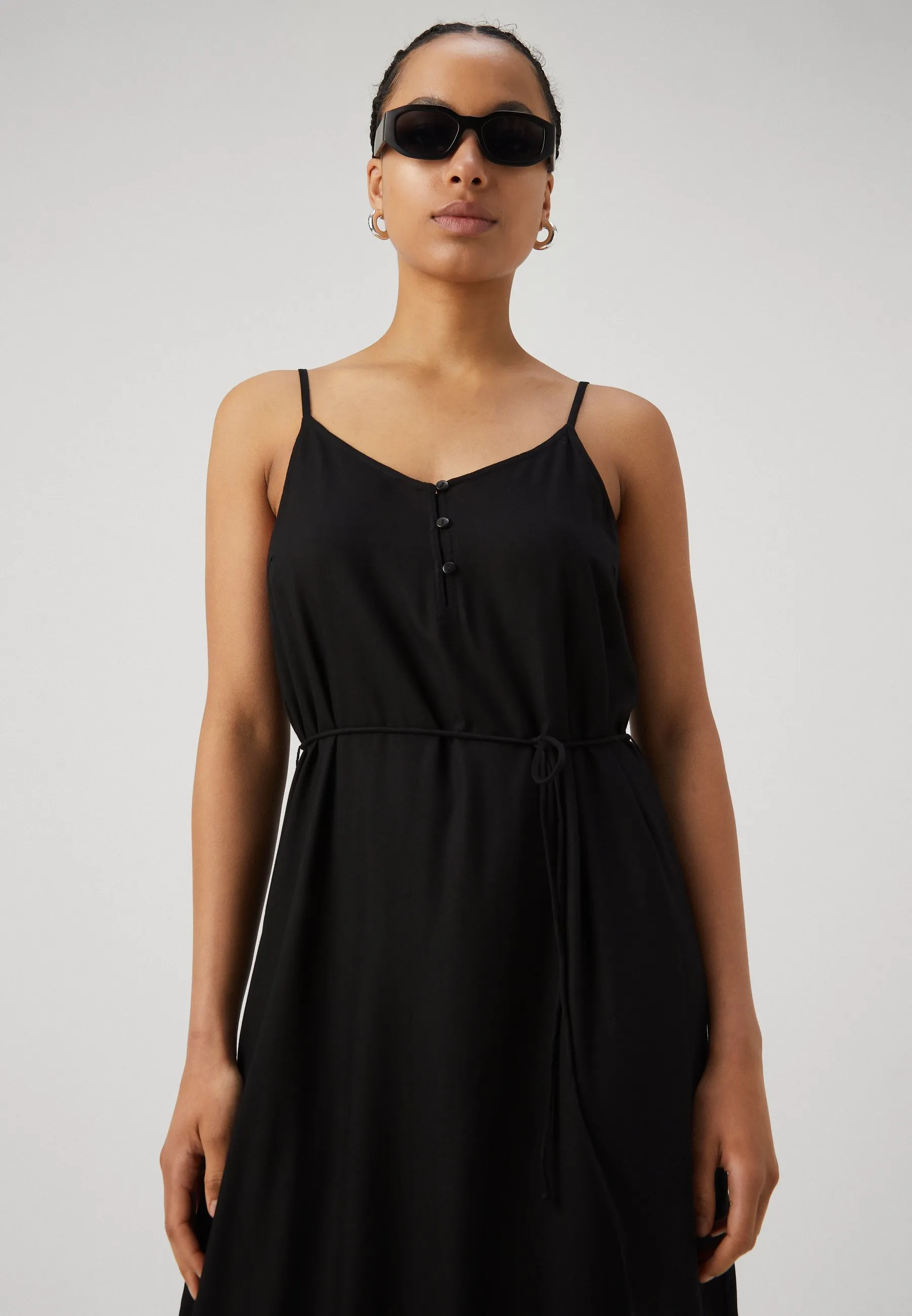 PCNYA SLIP BUTTON DRESS  - Vestito lungo