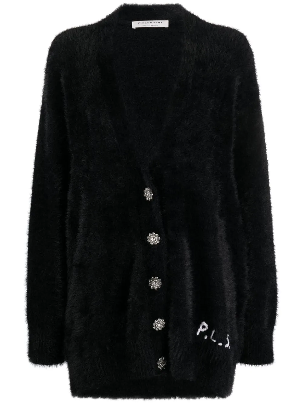 PHILOSOPHY OVERSIZED CARDIGAN WITH SWAROVSKY