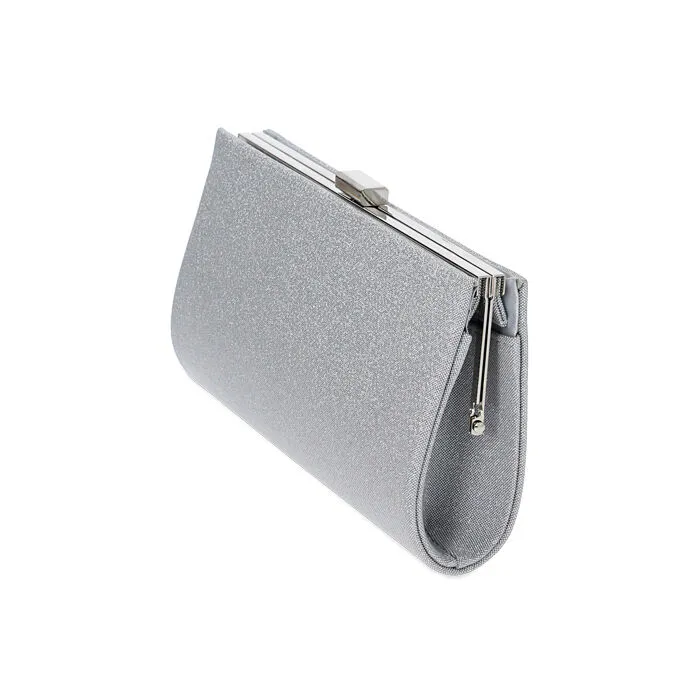 Pochette argento glitter
