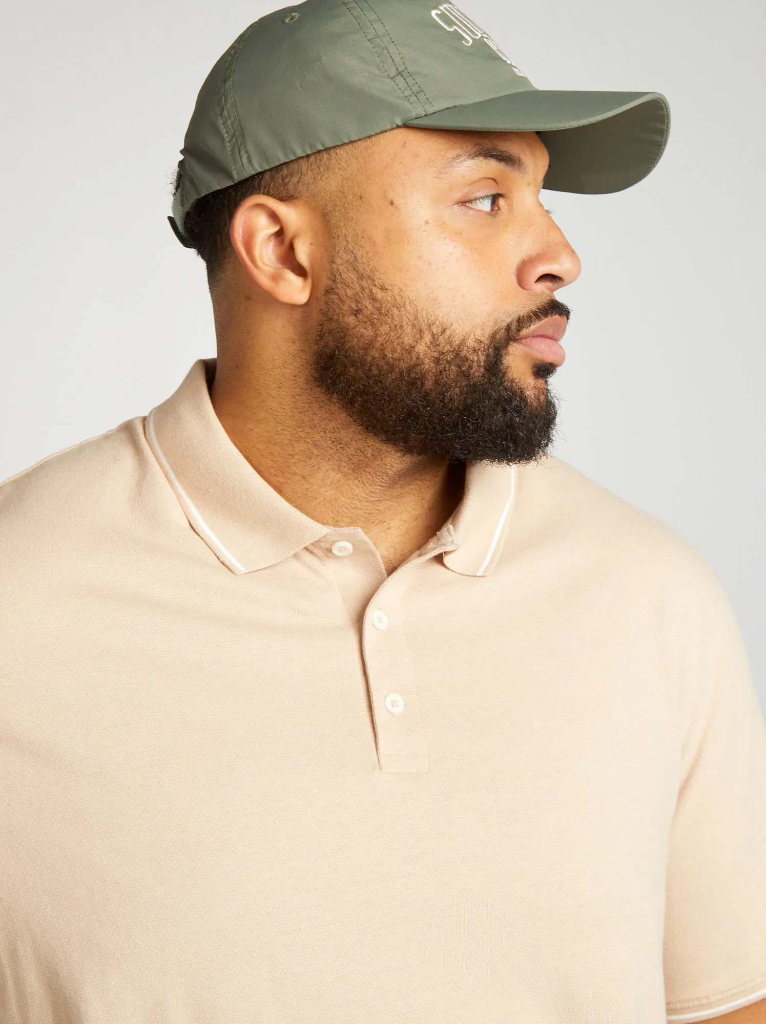 Polo in piqué di cotone - BEIGE