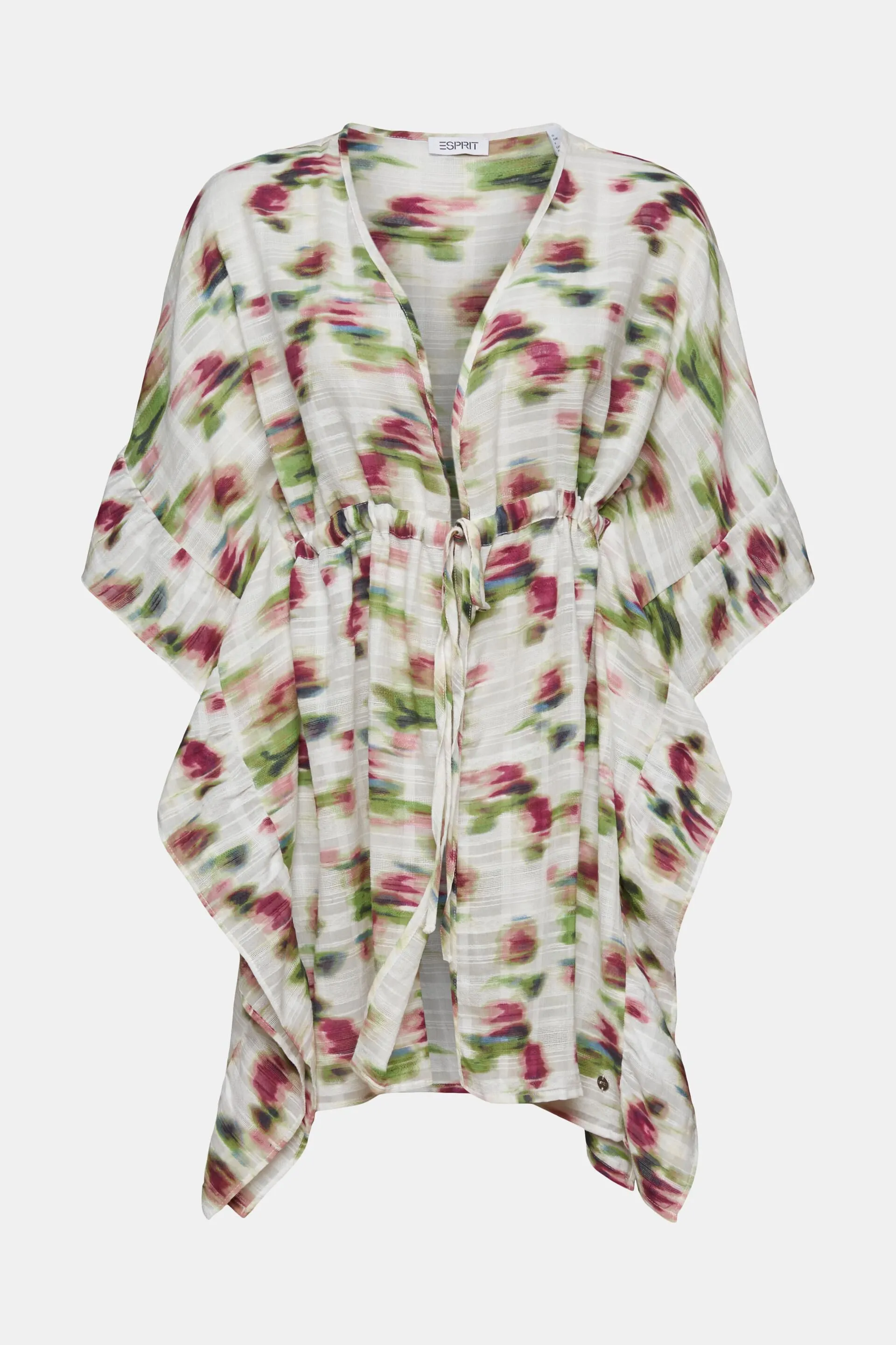 Poncho strutturato con stampa