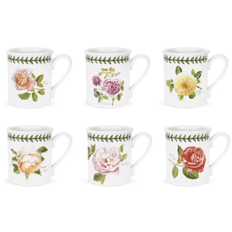 Portmeirion Set di 6 tazze da colazione Botanic Roses