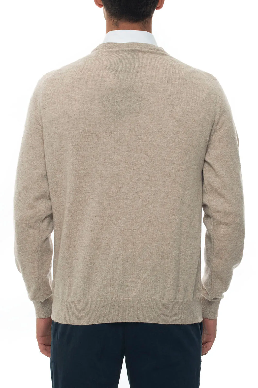 Pullover girocollo Beige Kiton Uomo