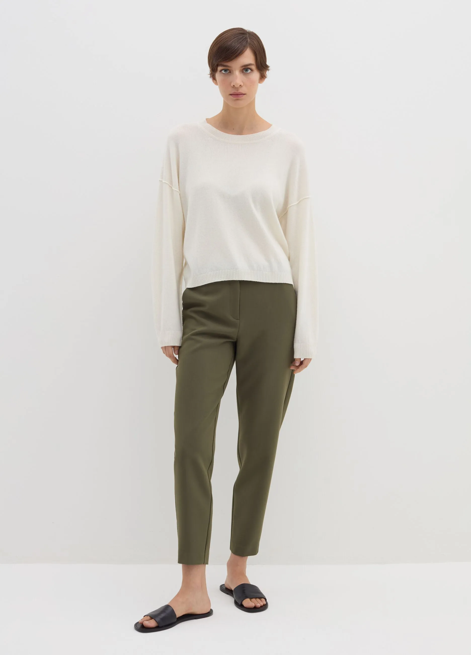 Pullover oversize con scollo rotondo