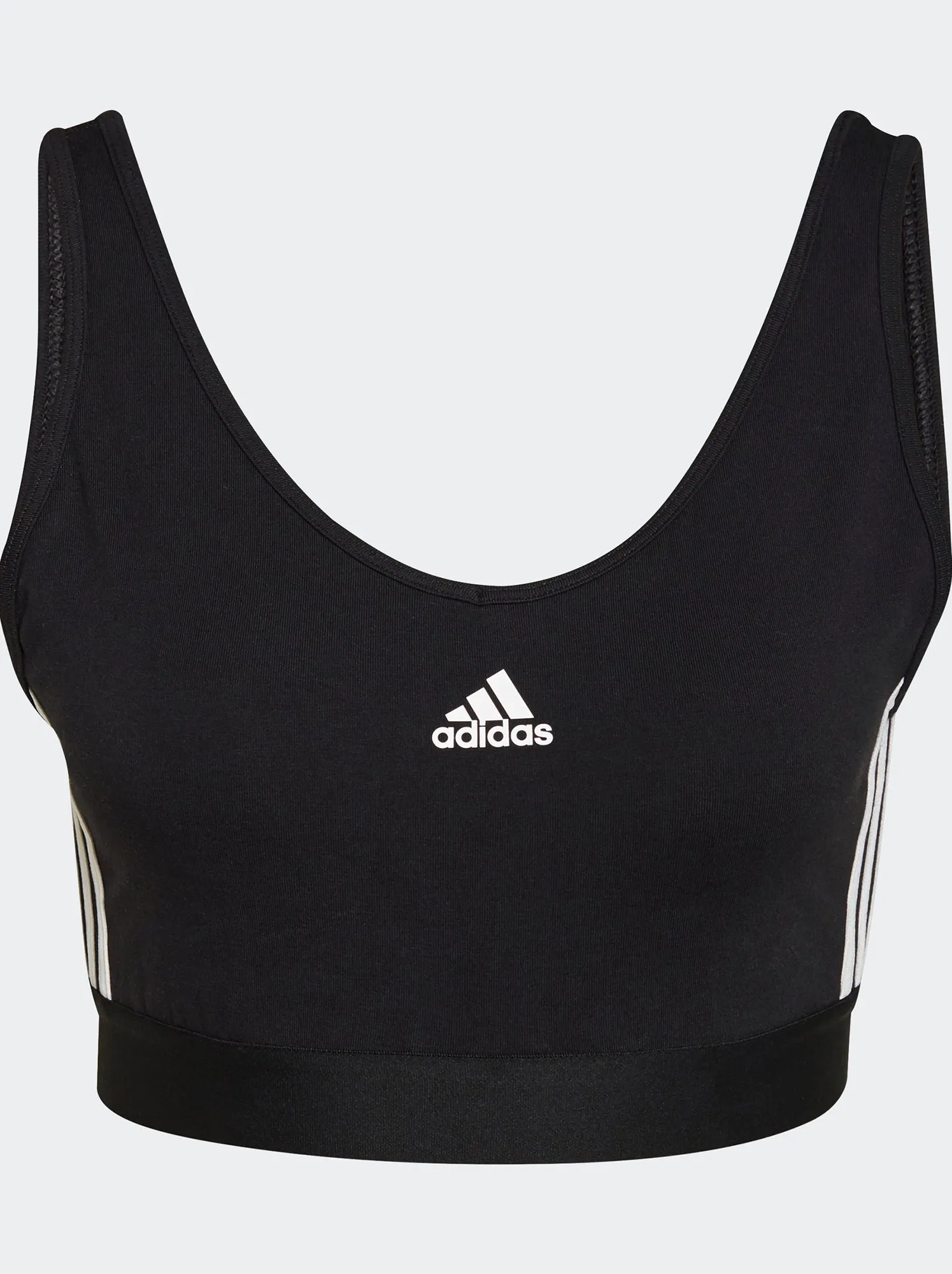 Reggiseno brassière ''adidas'' con 3 bande - NERO