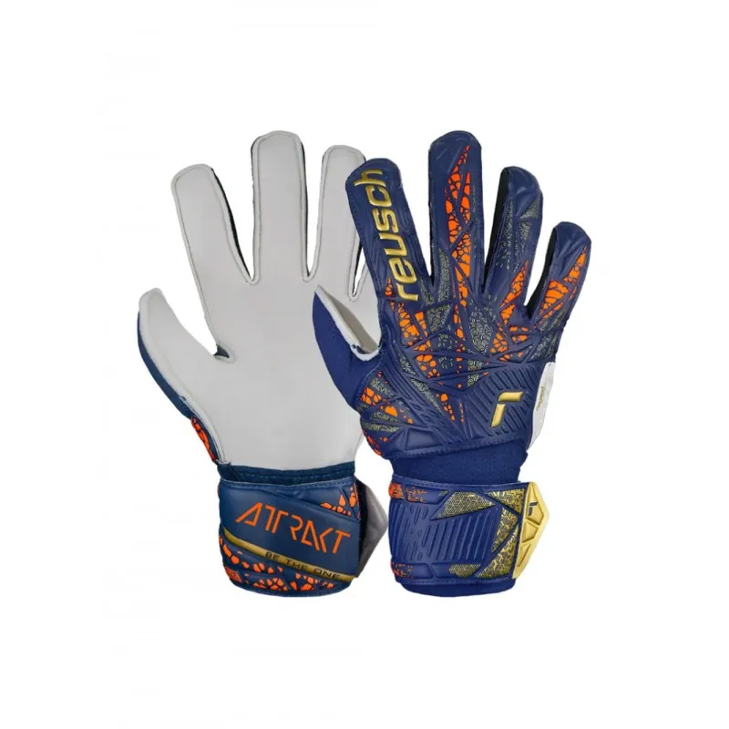 Reusch Attrakt Solid Junior Premium Blue / Gold Guanti Portiere