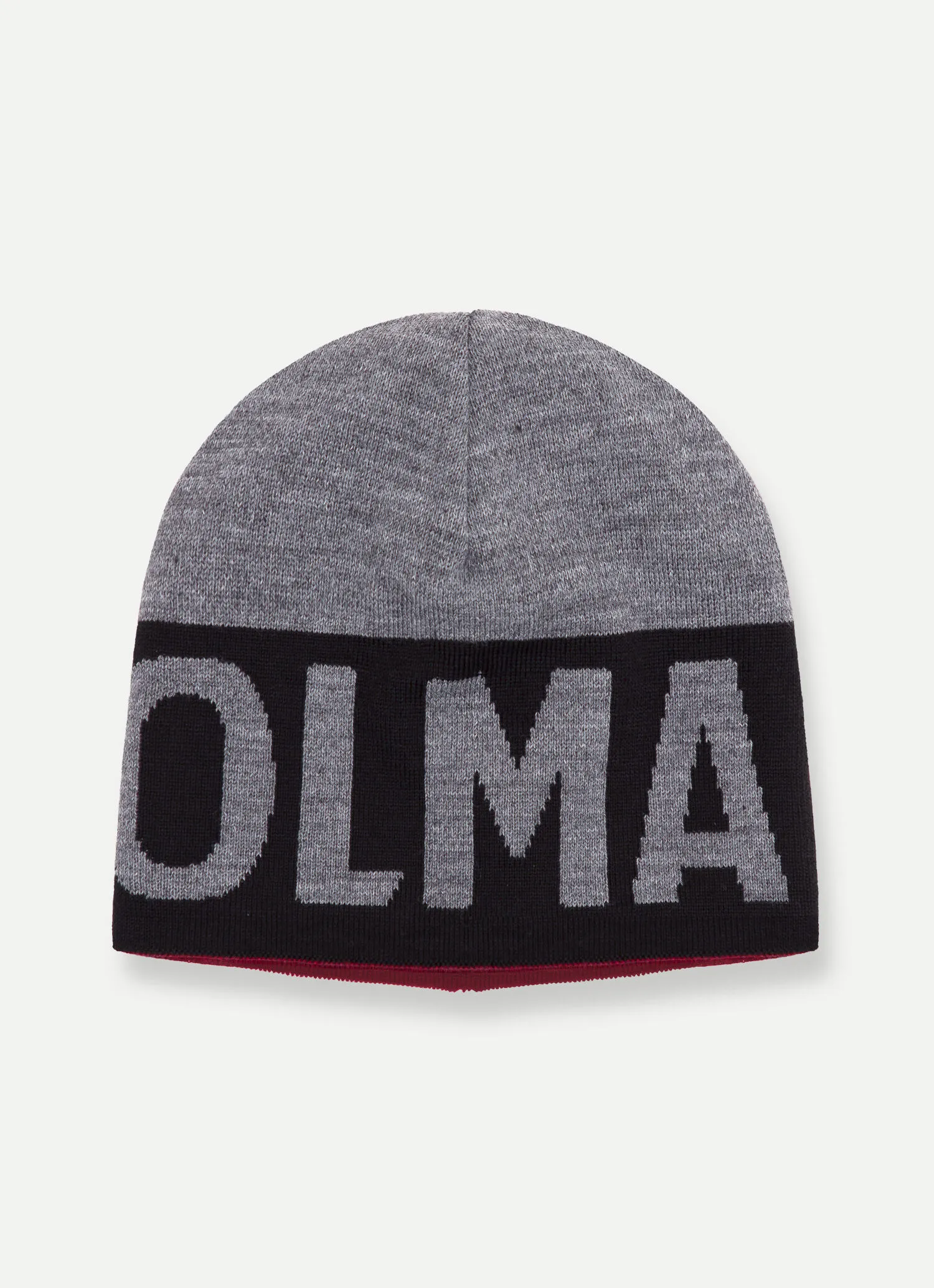 Reversible hat with jacquard maxi-logo