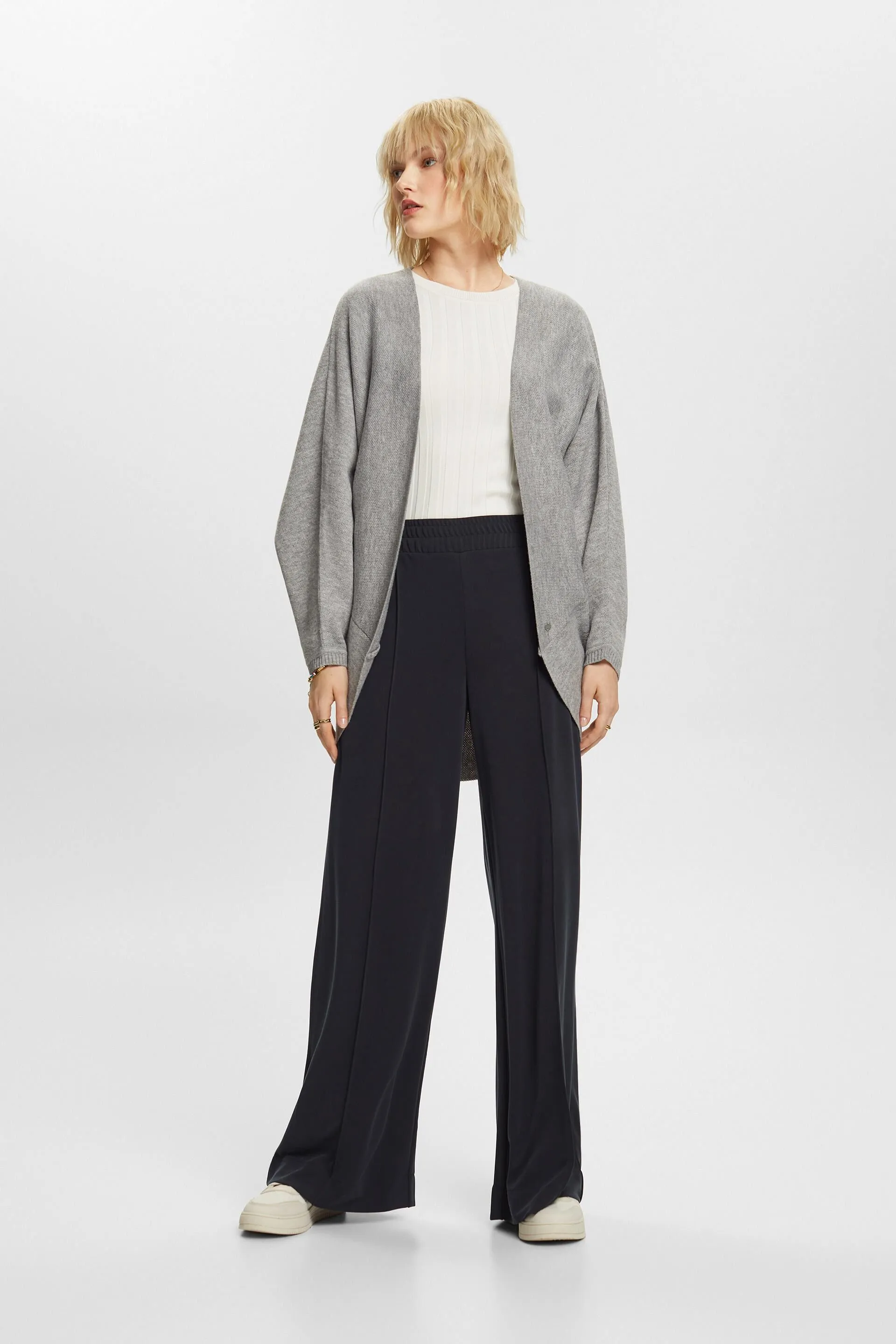 Riciclato: cardigan con maniche a pipistrello
