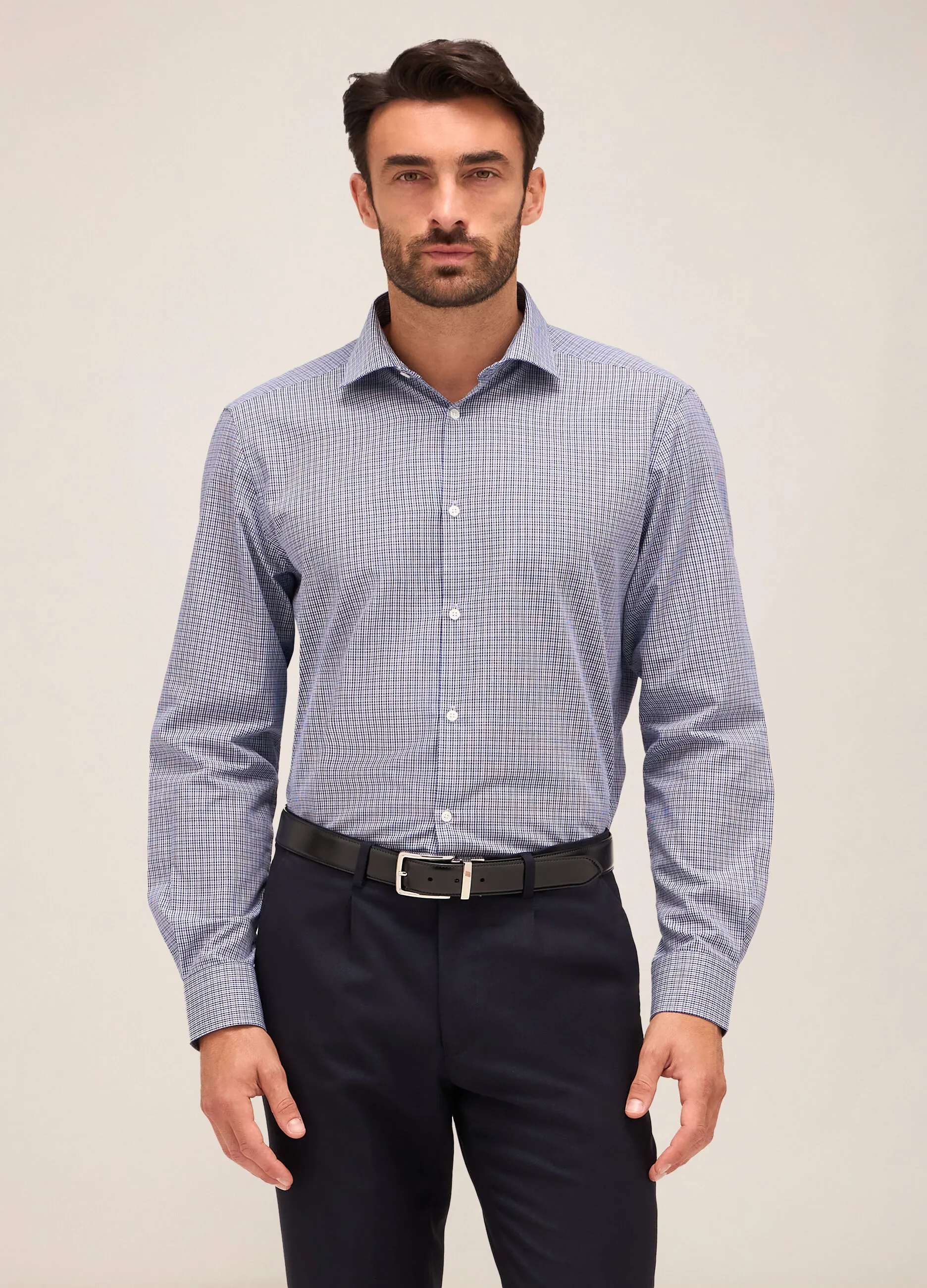 RUMFORD  Camicia regular fit colletto francese in misto cotone uomo