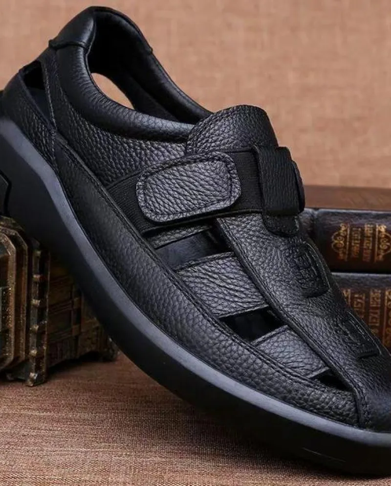 Scarpe da uomo Sandali Sandali estivi Sandali in pelle moda uomo Hombr