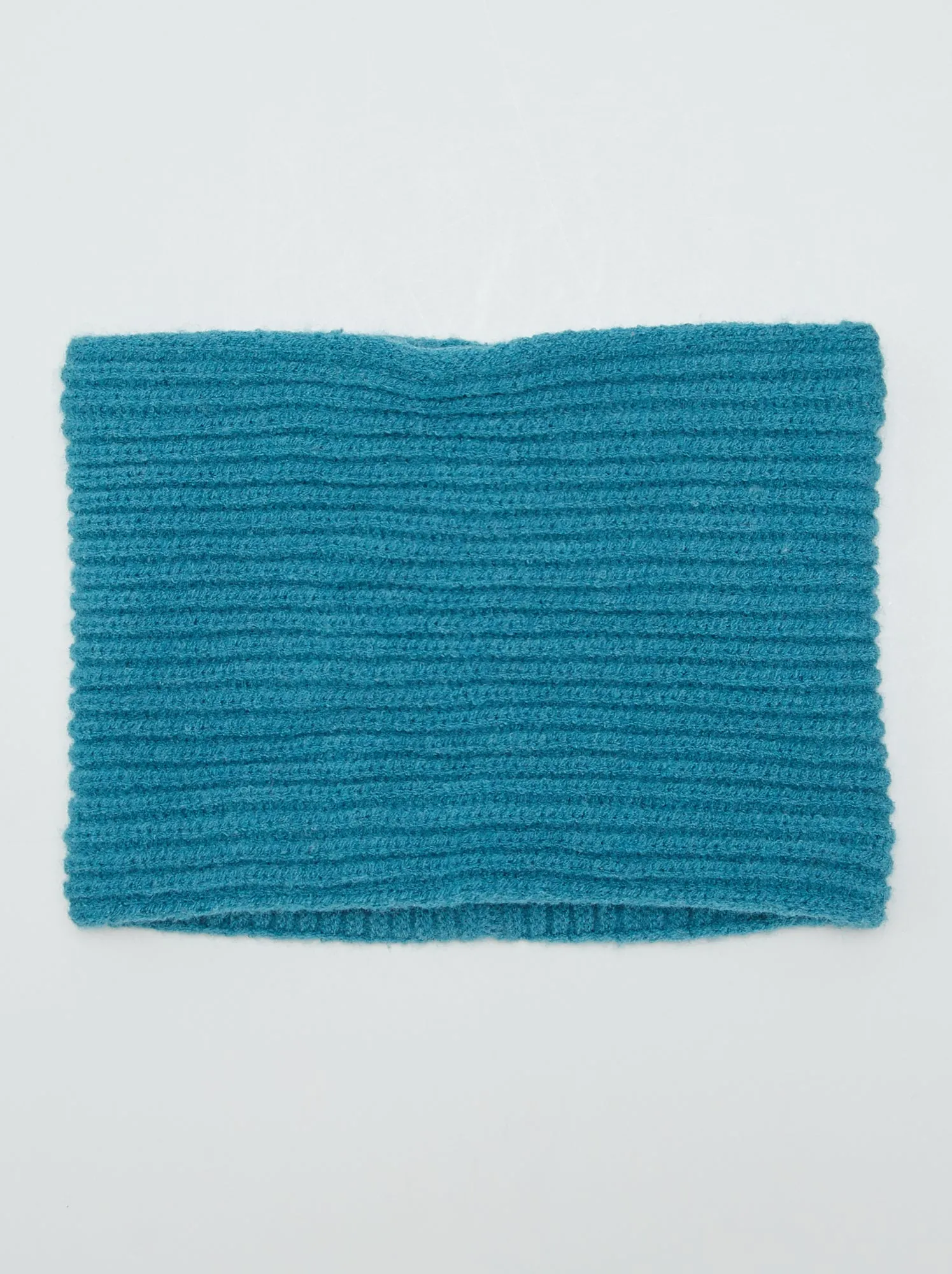 Sciarpa ad anello in maglia a coste - BLU