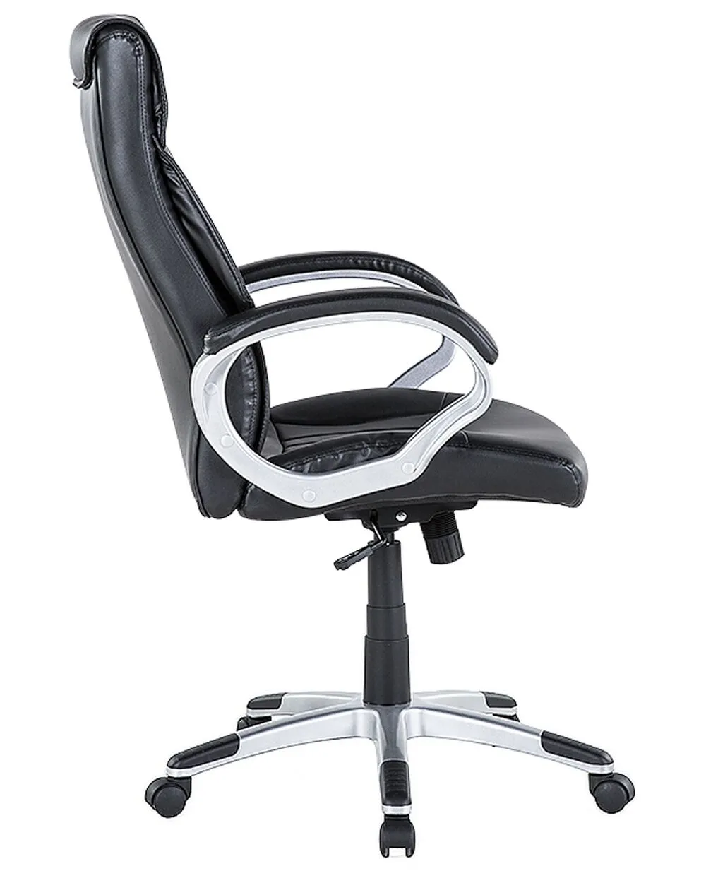 Sedia da ufficio in ecopelle nera TRIUMPH