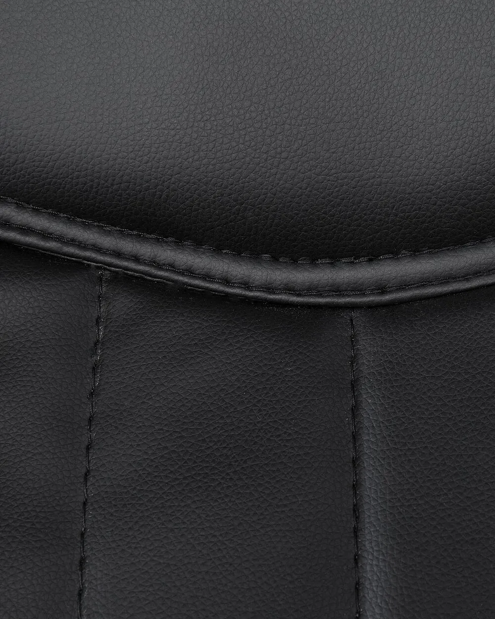 Sedia da ufficio in ecopelle nera TRIUMPH