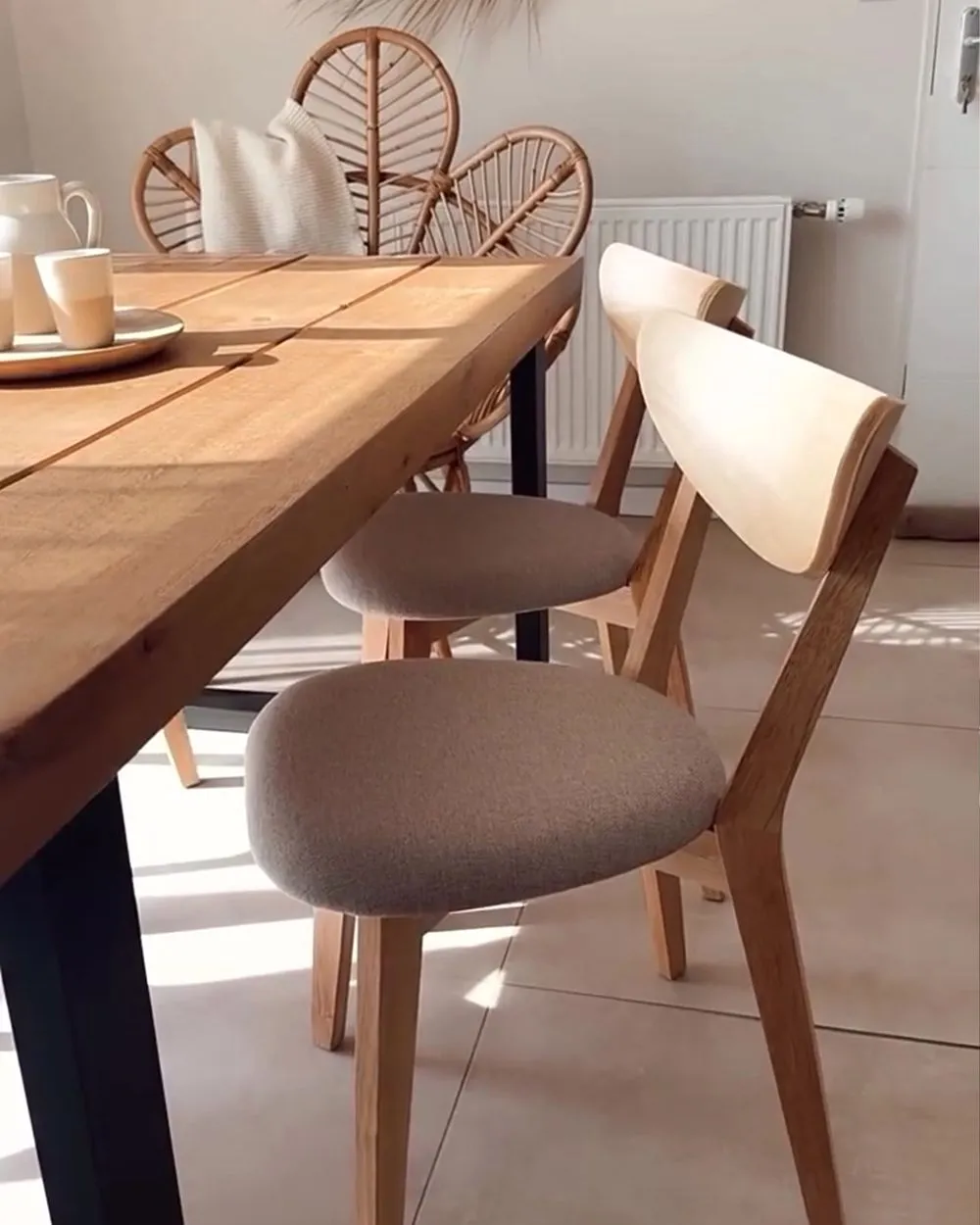 Set di 2 sedie da pranzo ERIE Legno Marrone chiaro