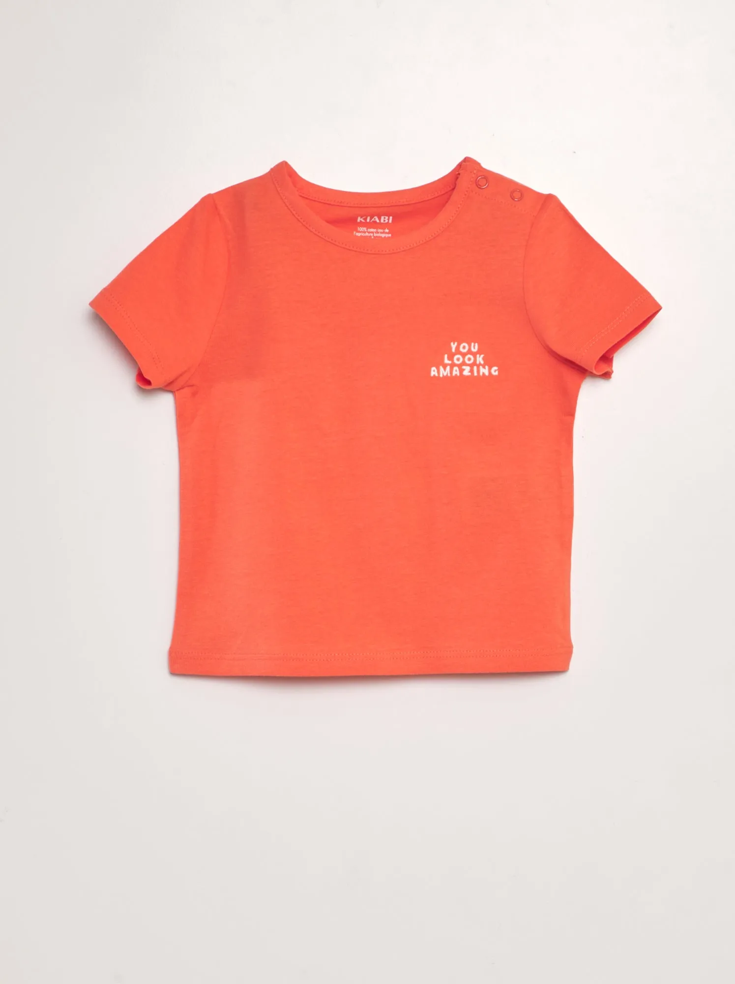 Set di 2 t-shirt tinta unita - ROSSO