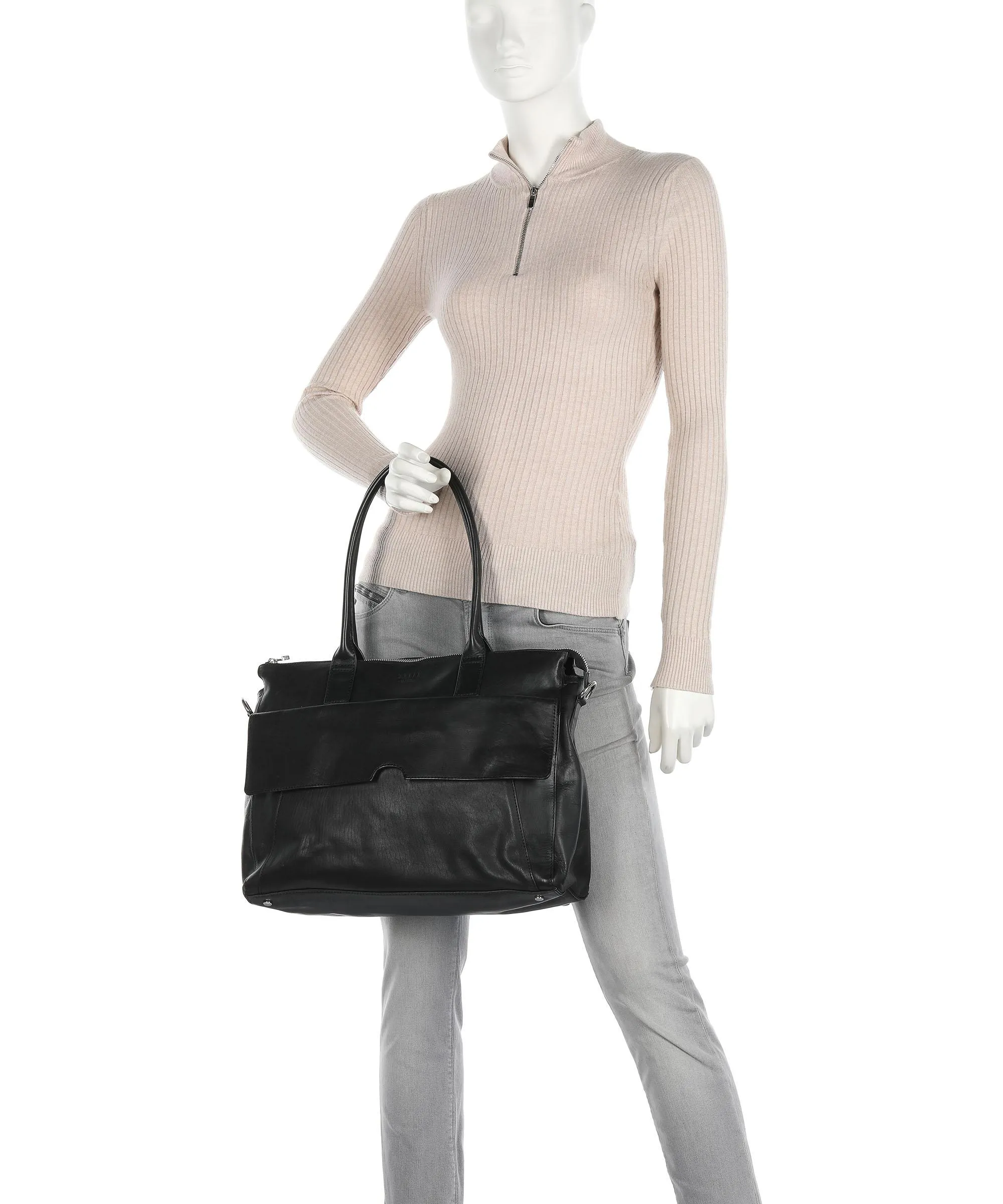  Still Nordic Nobi Borsa a mano 13″ pelle bovina nero  