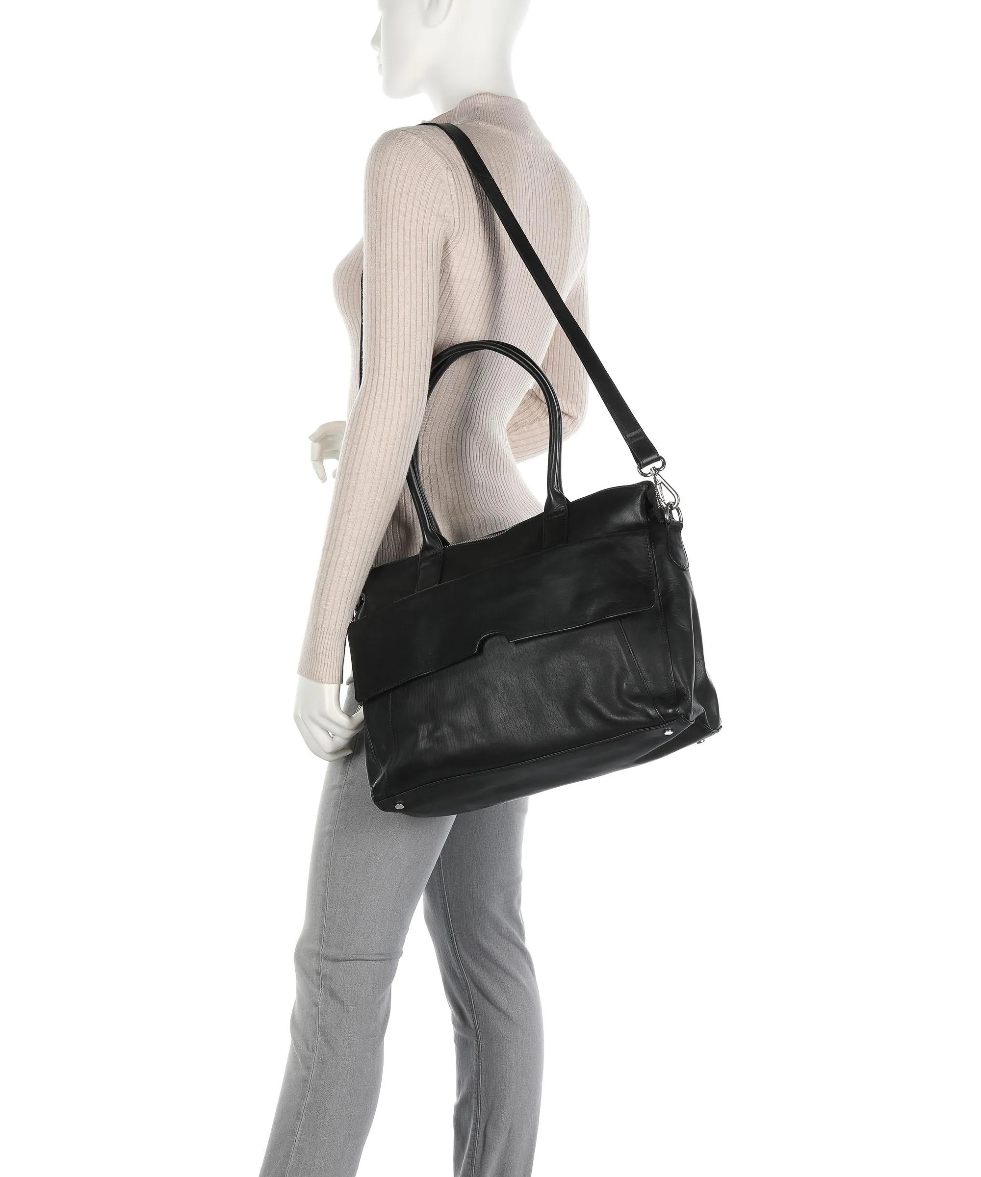  Still Nordic Nobi Borsa a mano 13″ pelle bovina nero  