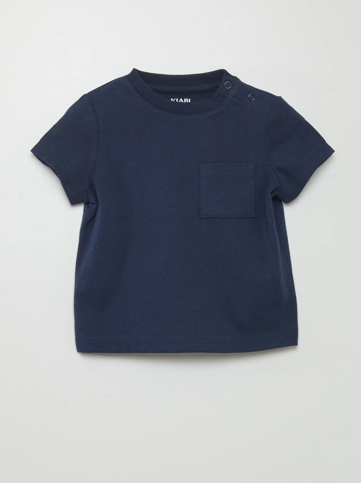 T-shirt a maniche corte con tasche - Blu