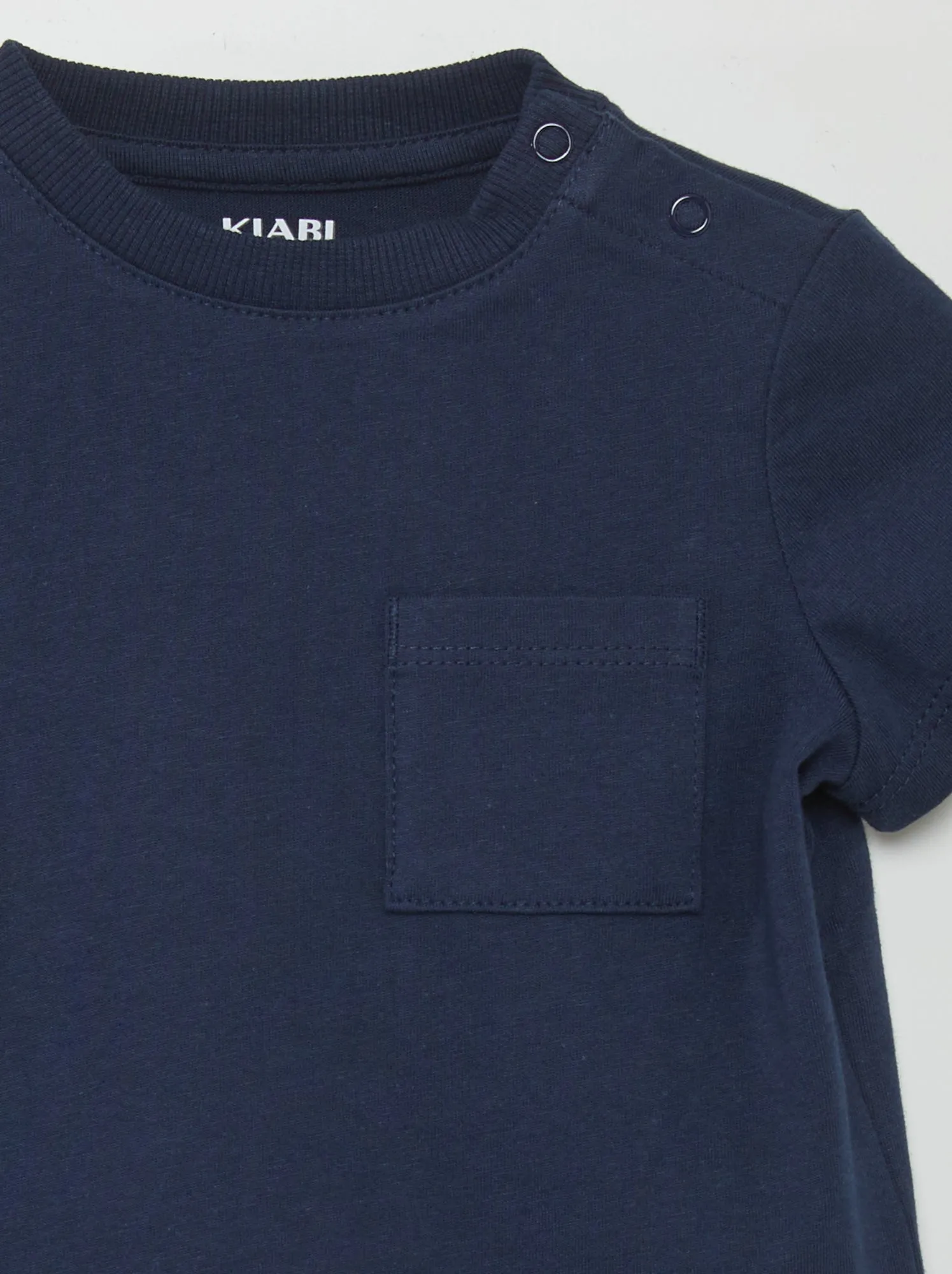T-shirt a maniche corte con tasche - Blu