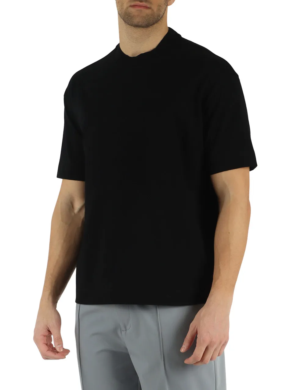 T-shirt in cotone pesante con logo impresso